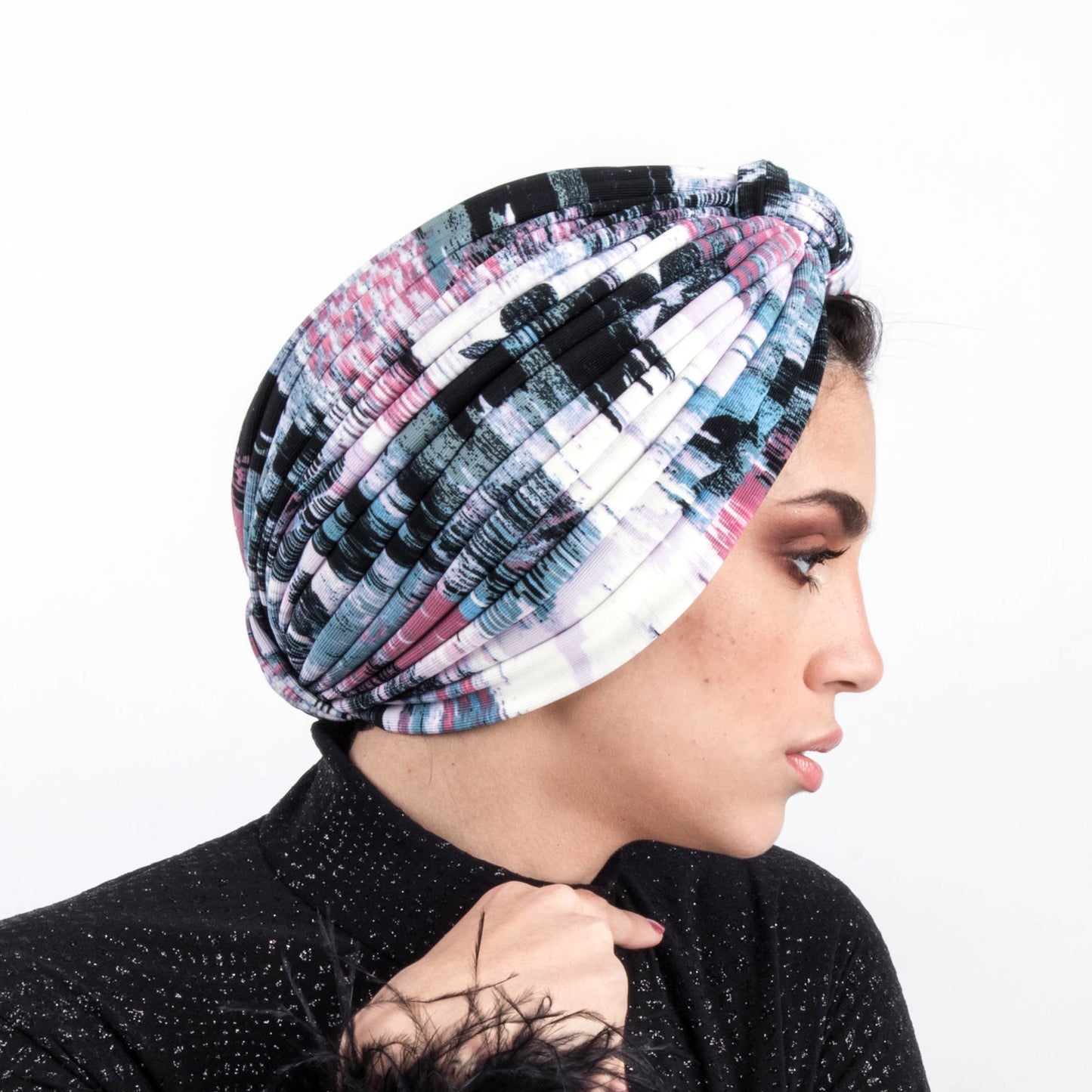 Dramatic Stripes Turban
