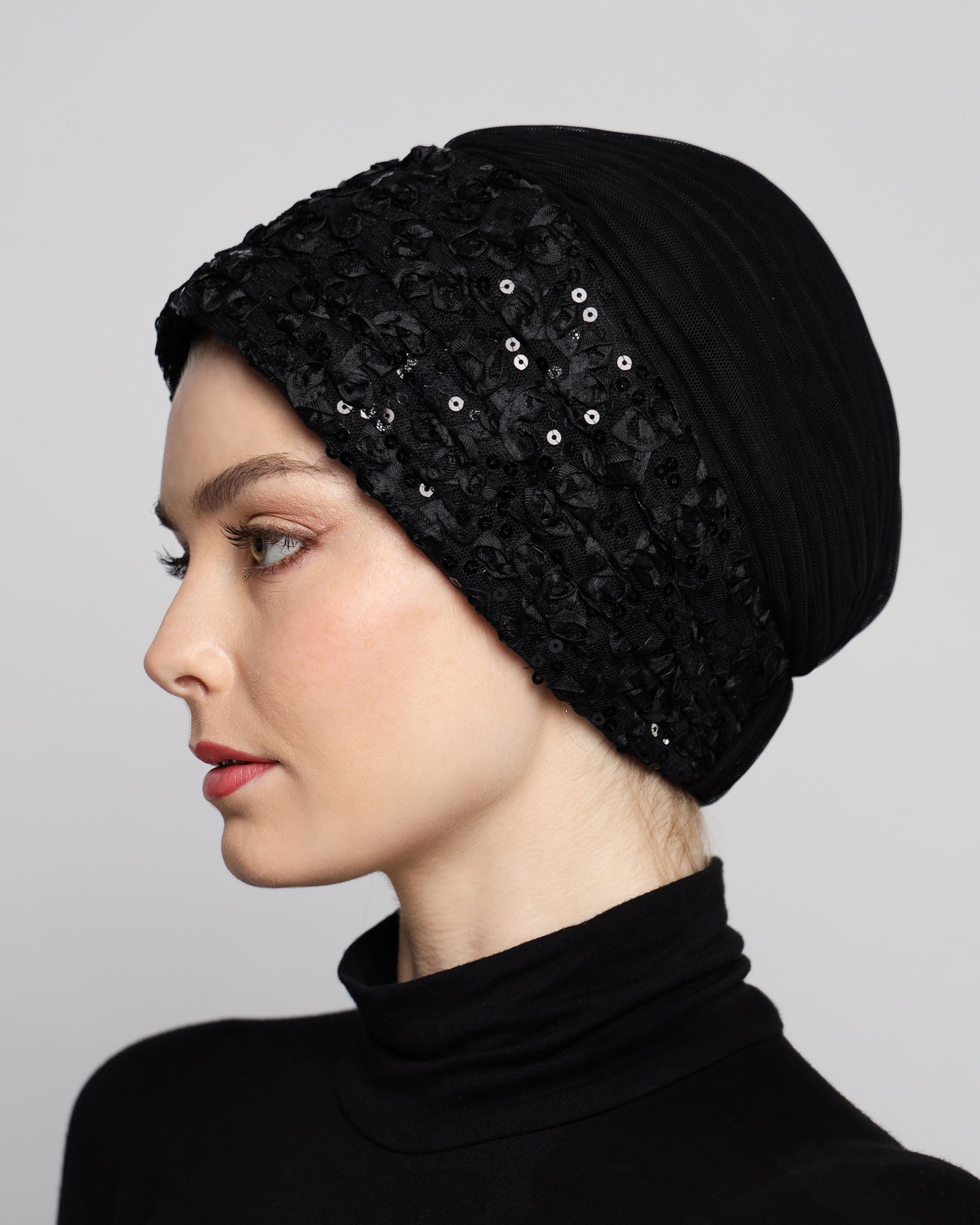 Tulle Beaded Turban