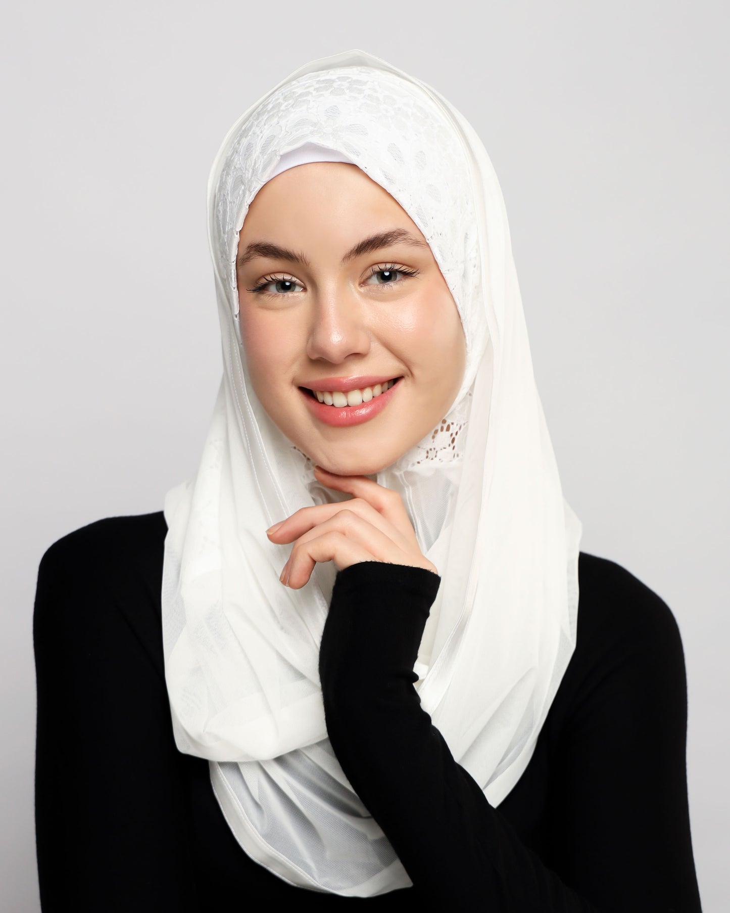 Lace Ready made Hijab
