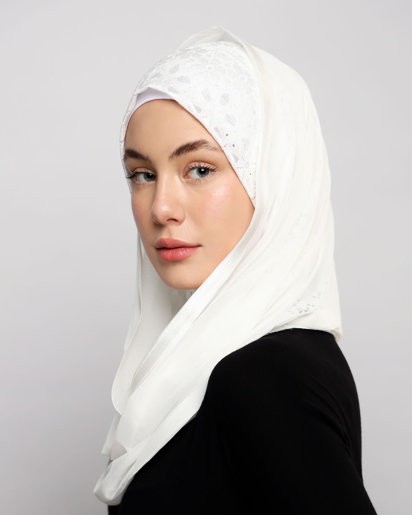 Lace Ready made Hijab