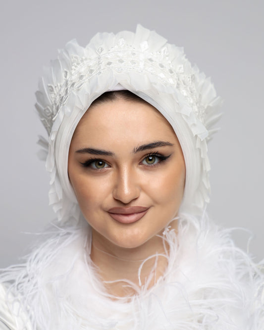 Bridal Ruffles turban