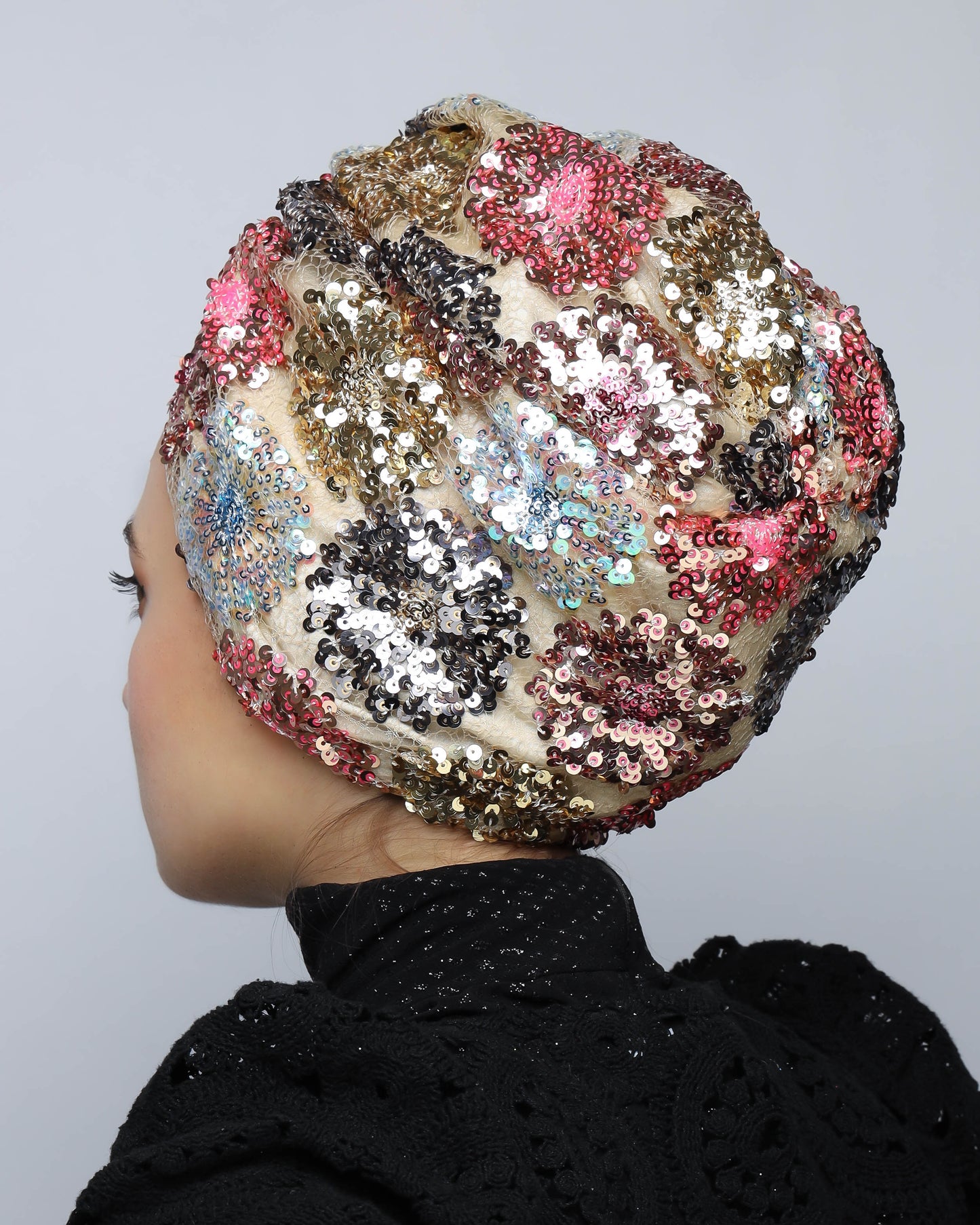 Flowers Sequin Turban