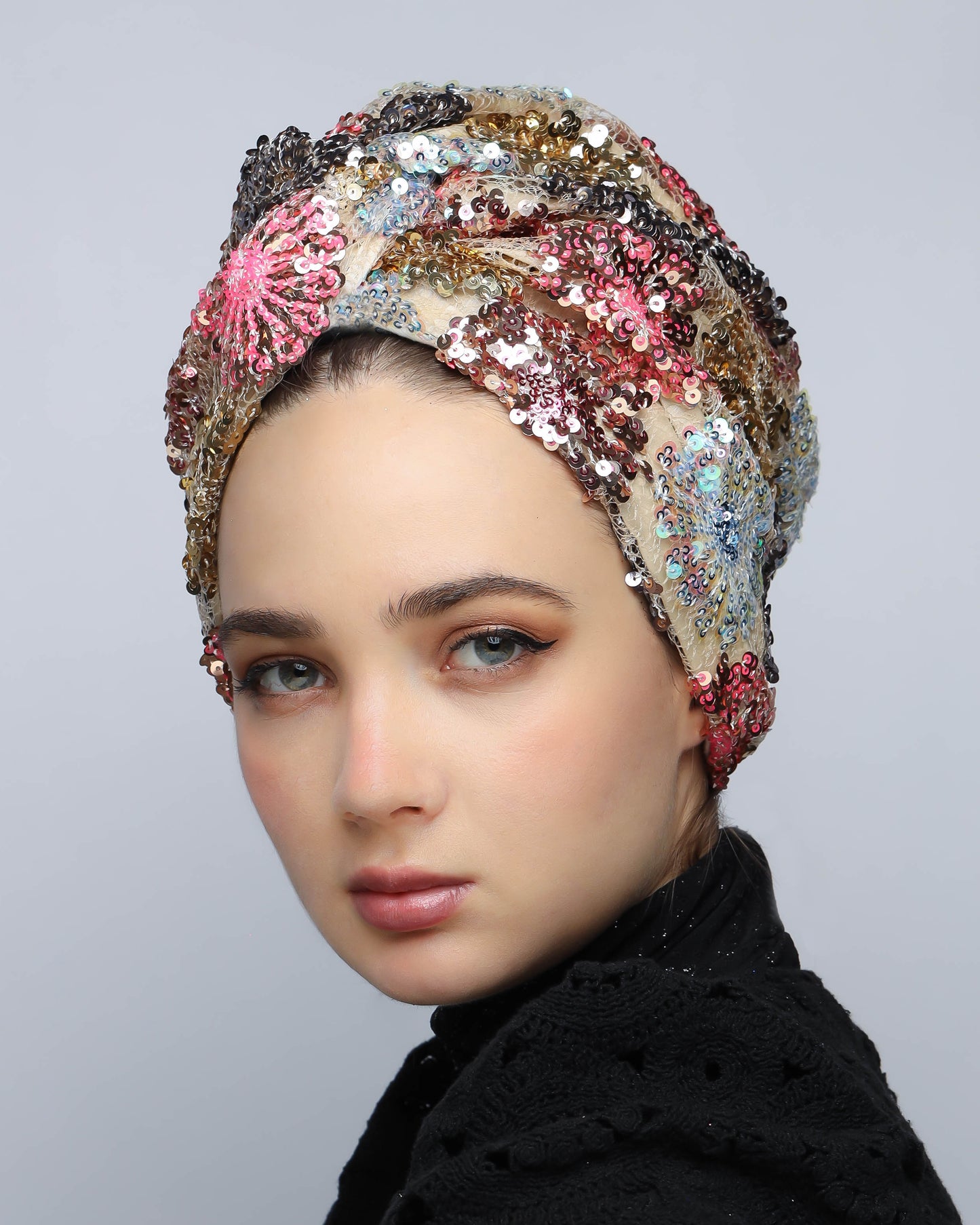 Flowers Sequin Turban