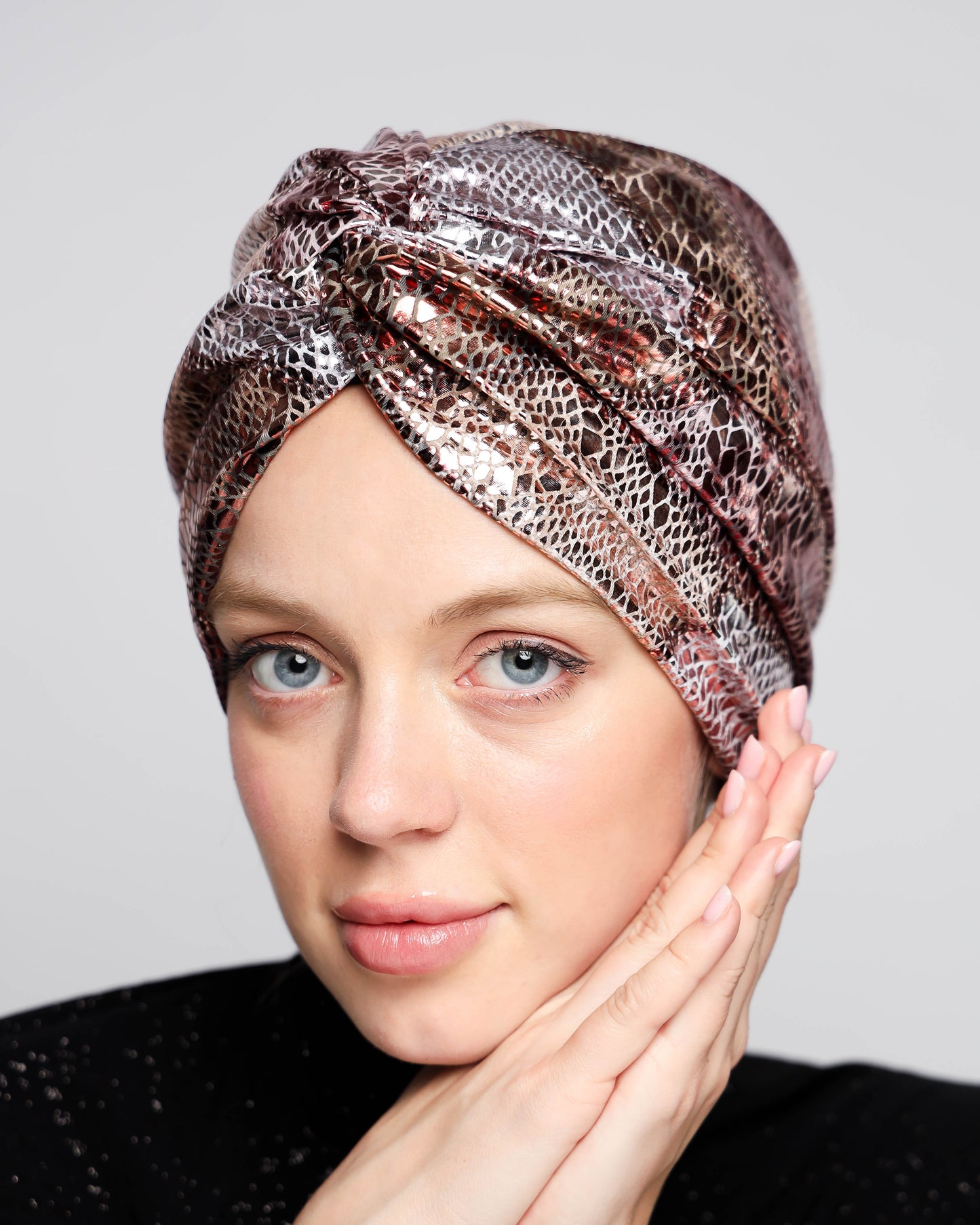 Leopard Metallic Glam Turban