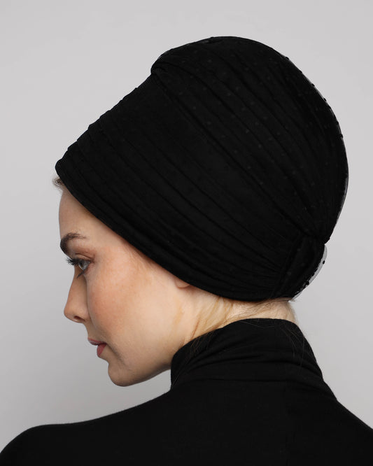 Polka Dots Pleats Turban