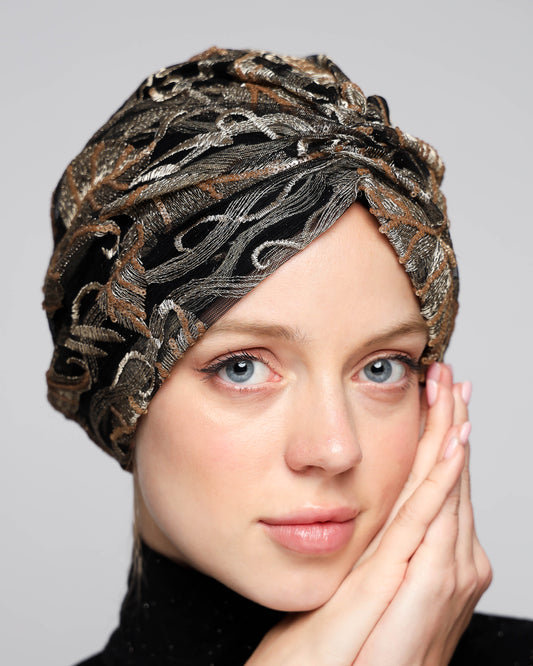 Golden Black Turban