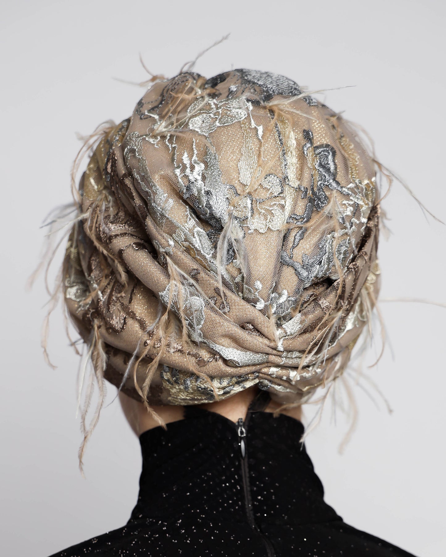 Golden Feathery Turban