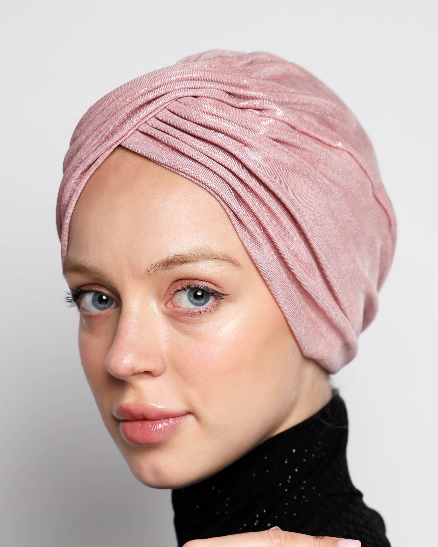 Metallic Pleats Turban