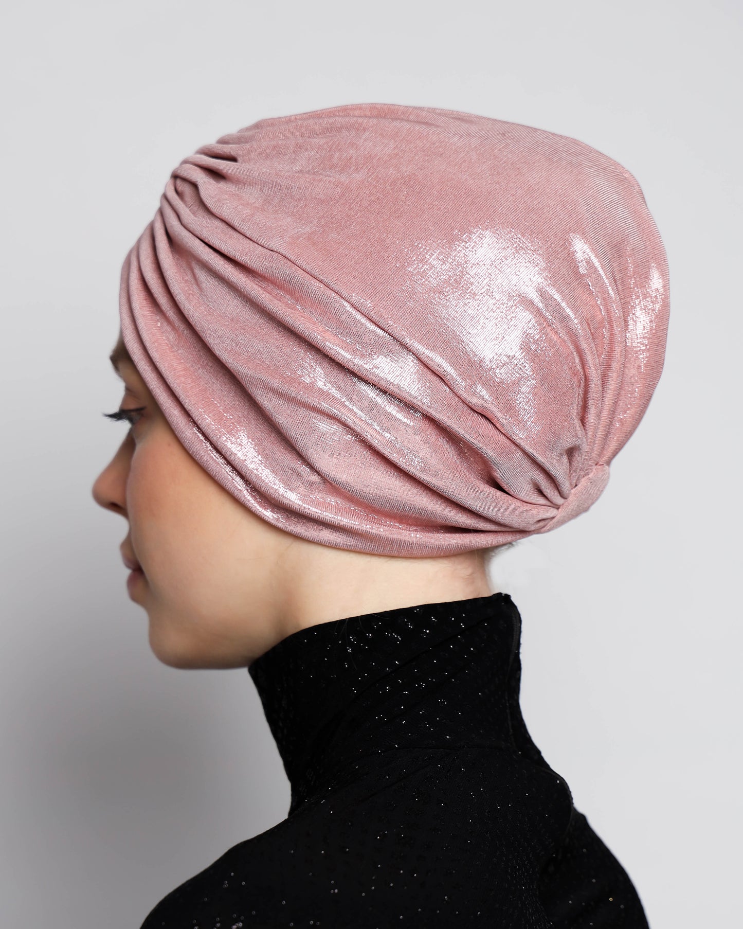 Metallic Pleats Turban