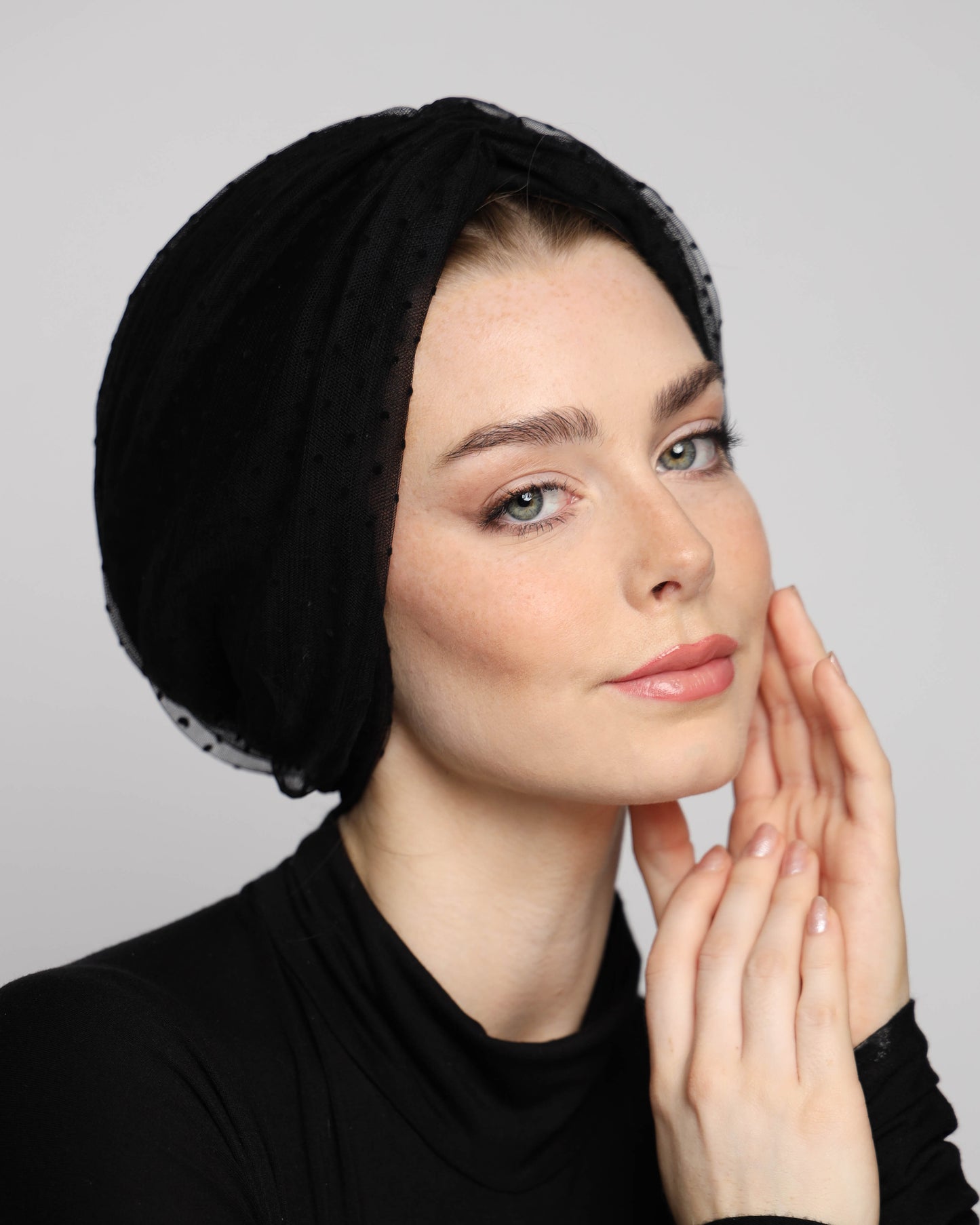 Gathering Black Polka Dots Turban