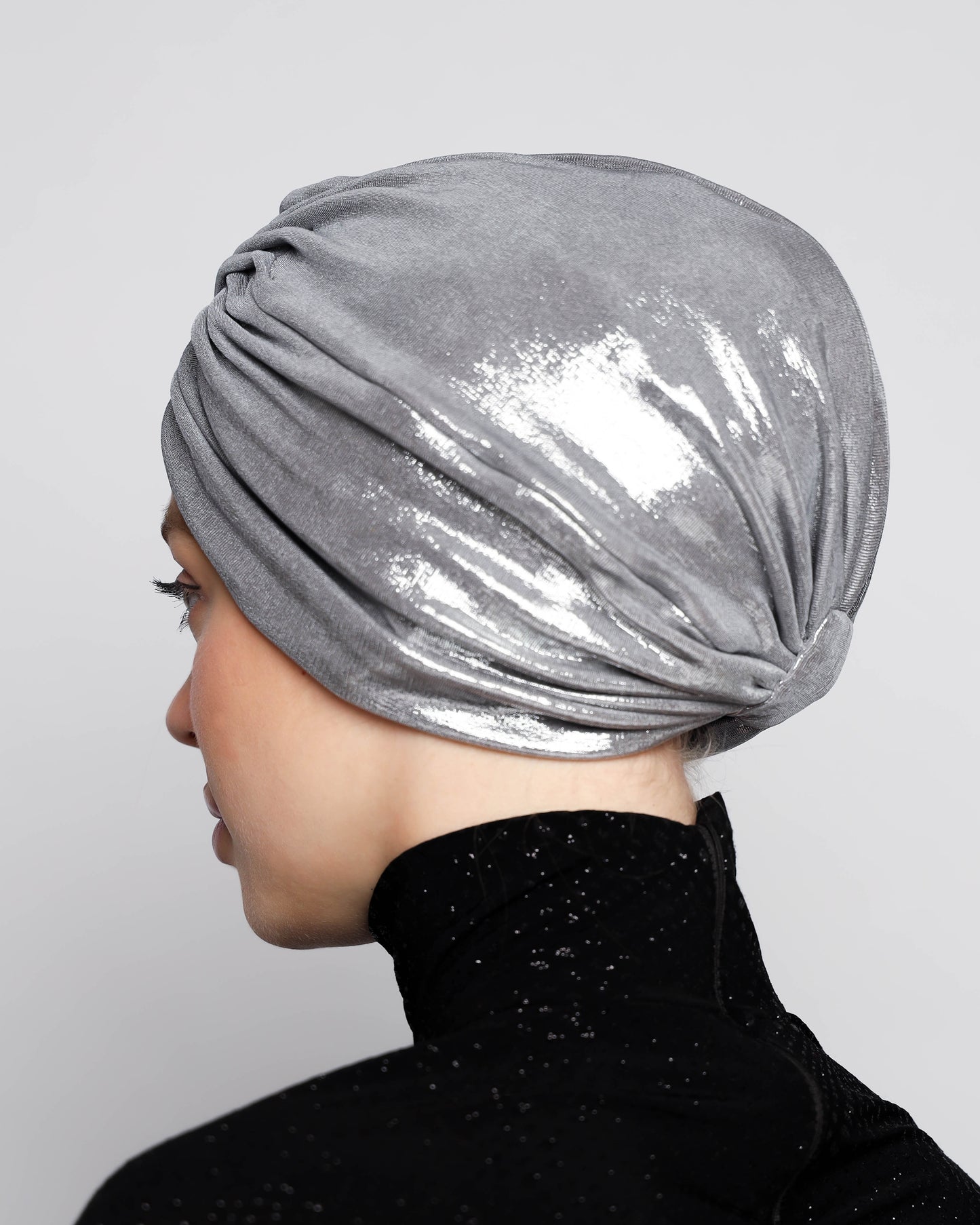 Metallic Pleats Turban