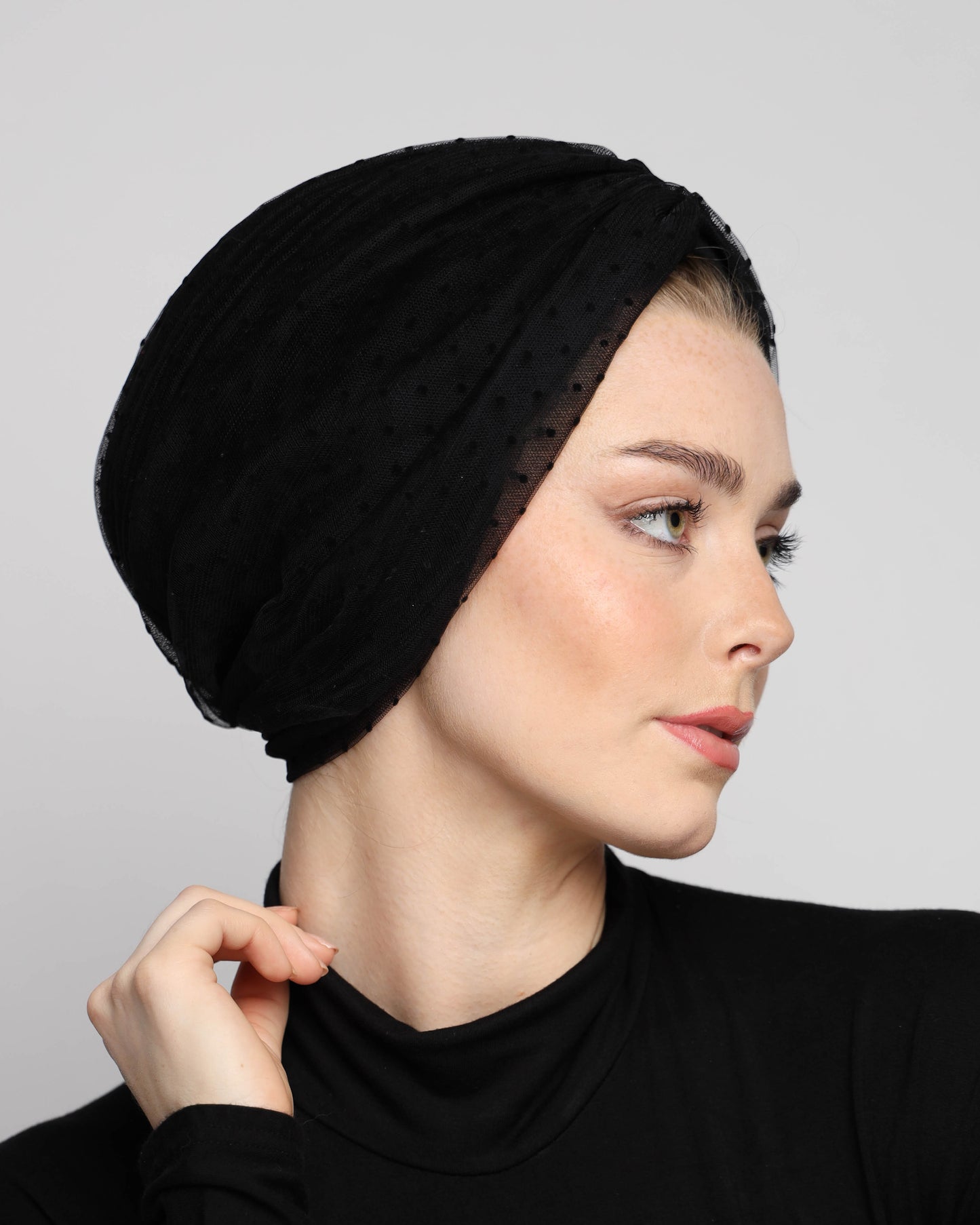 Gathering Black Polka Dots Turban