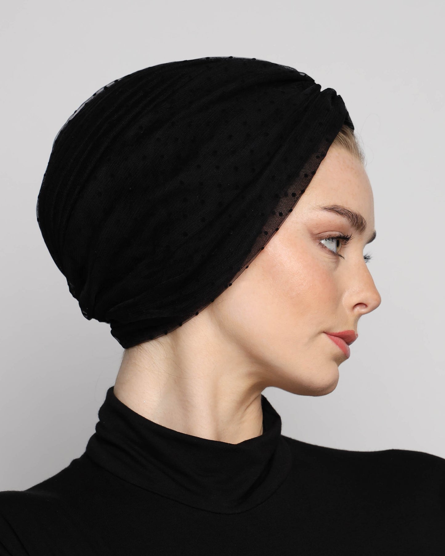 Gathering Black Polka Dots Turban