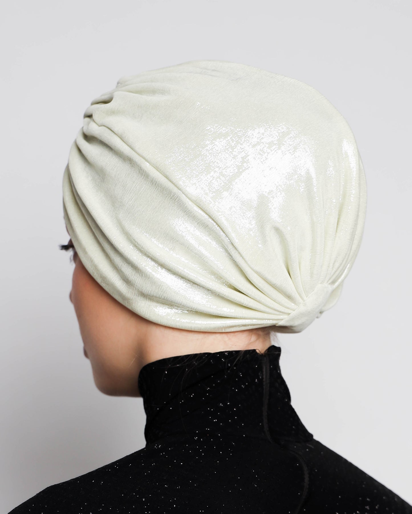 Metallic Pleats Turban