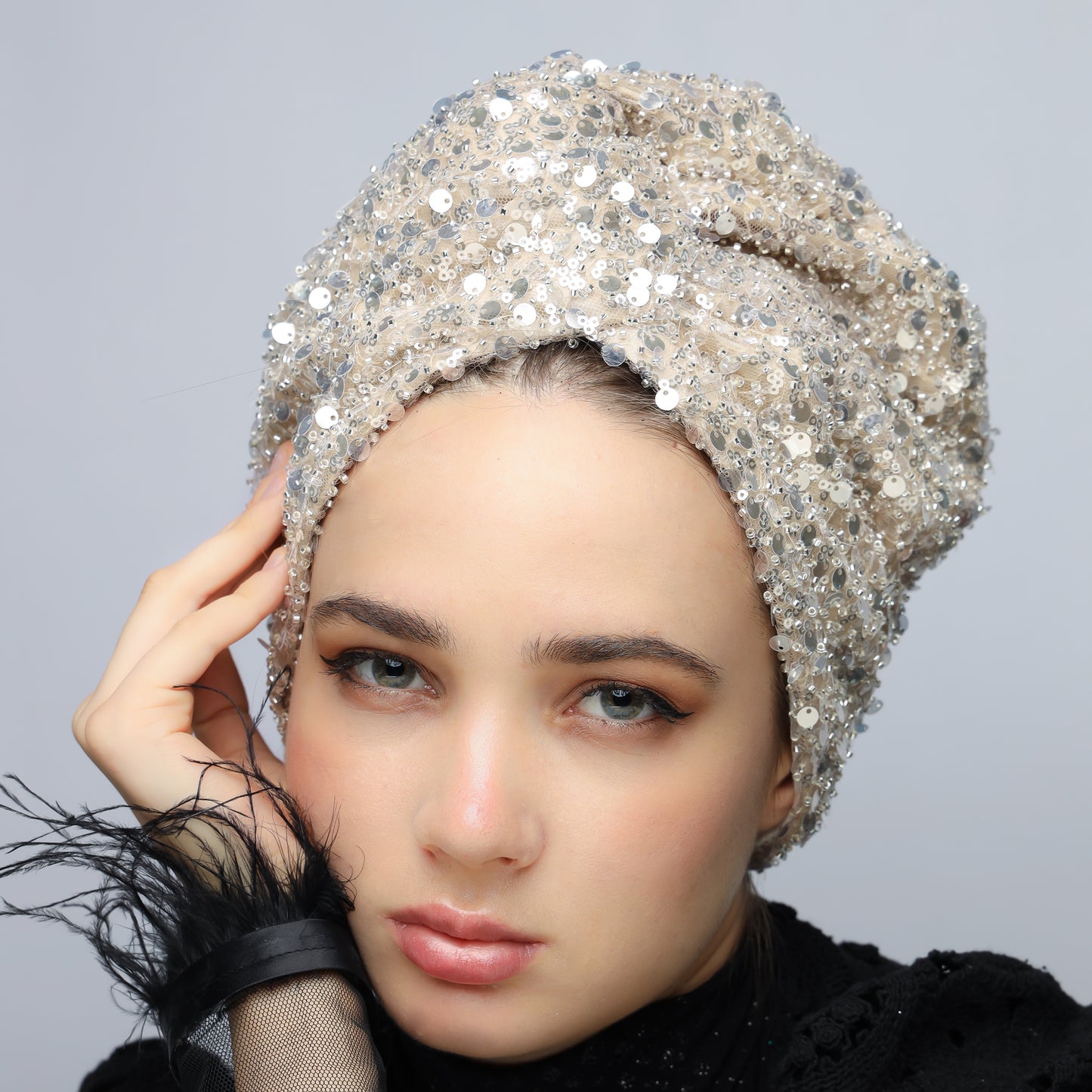 Glowing Sequin Turban