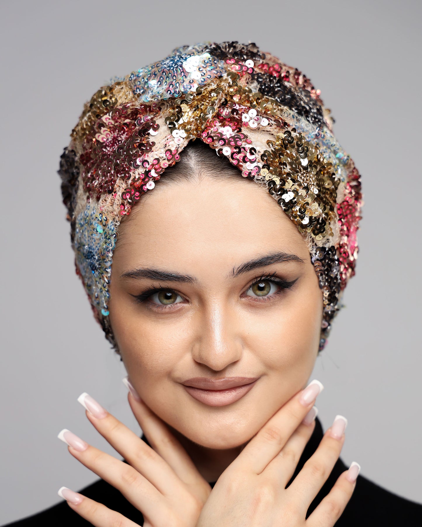 Flowers Sequin Turban