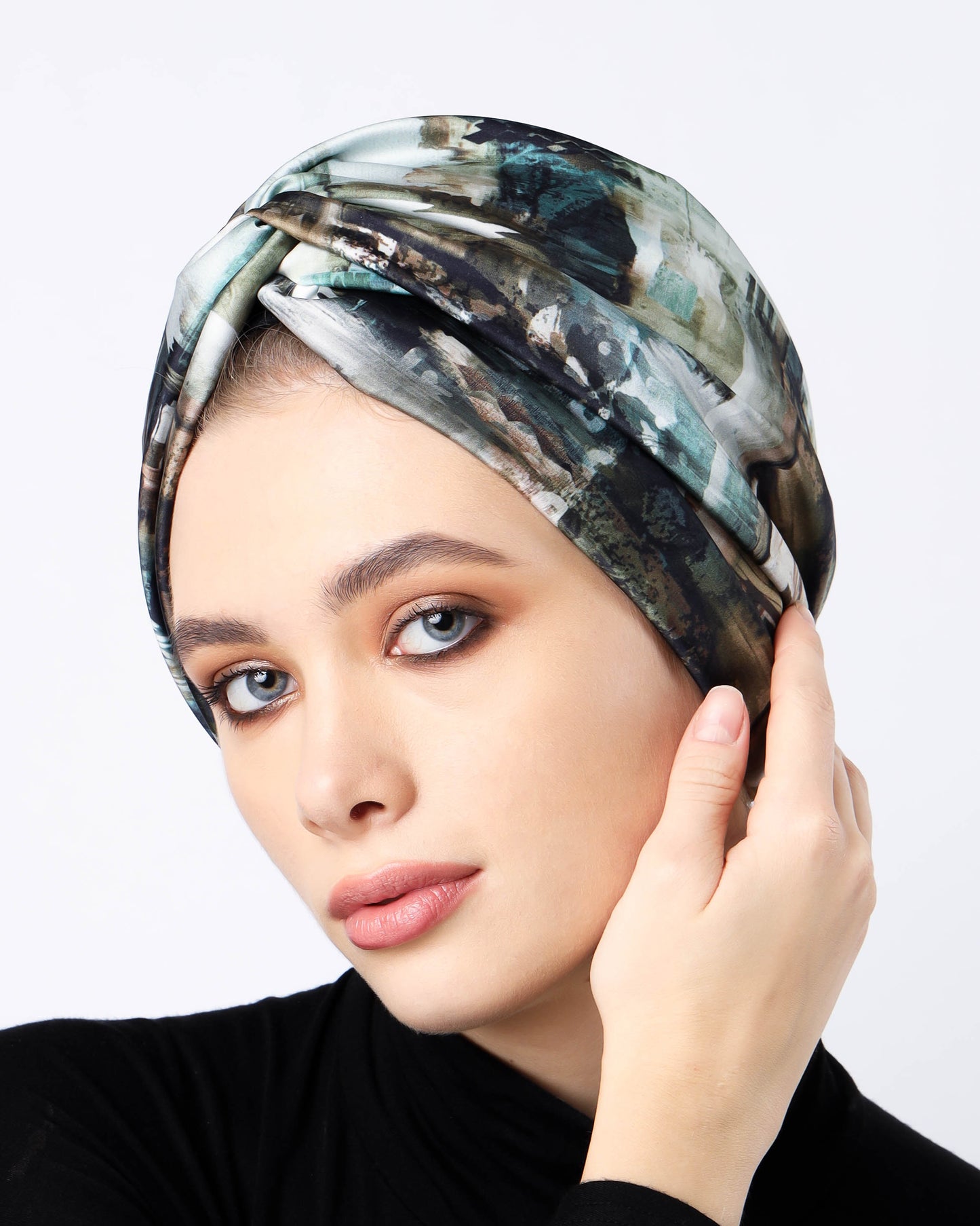 Dramatic Twisted Satin Turban
