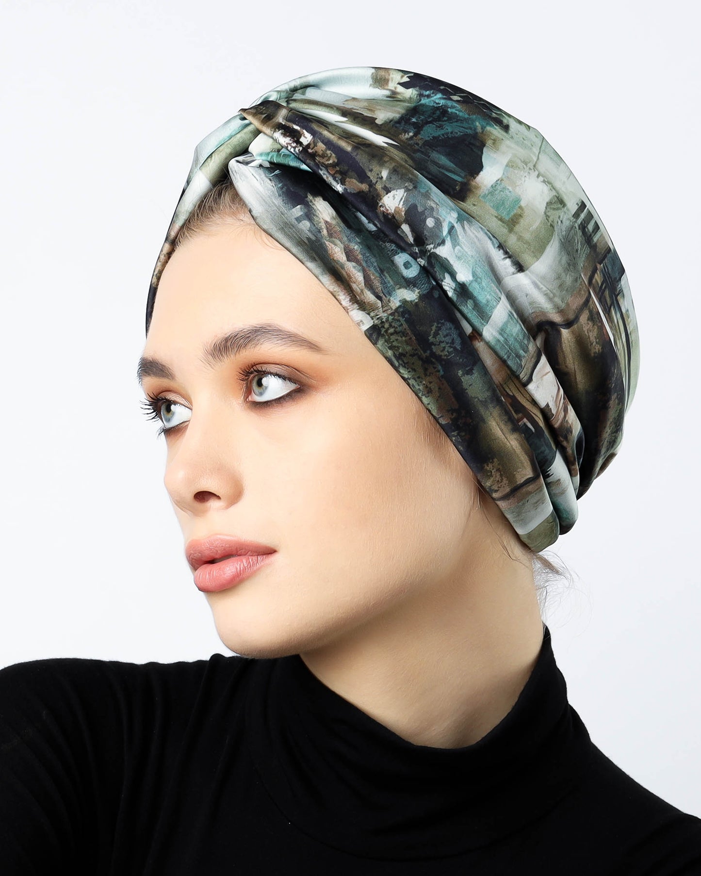 Dramatic Twisted Satin Turban