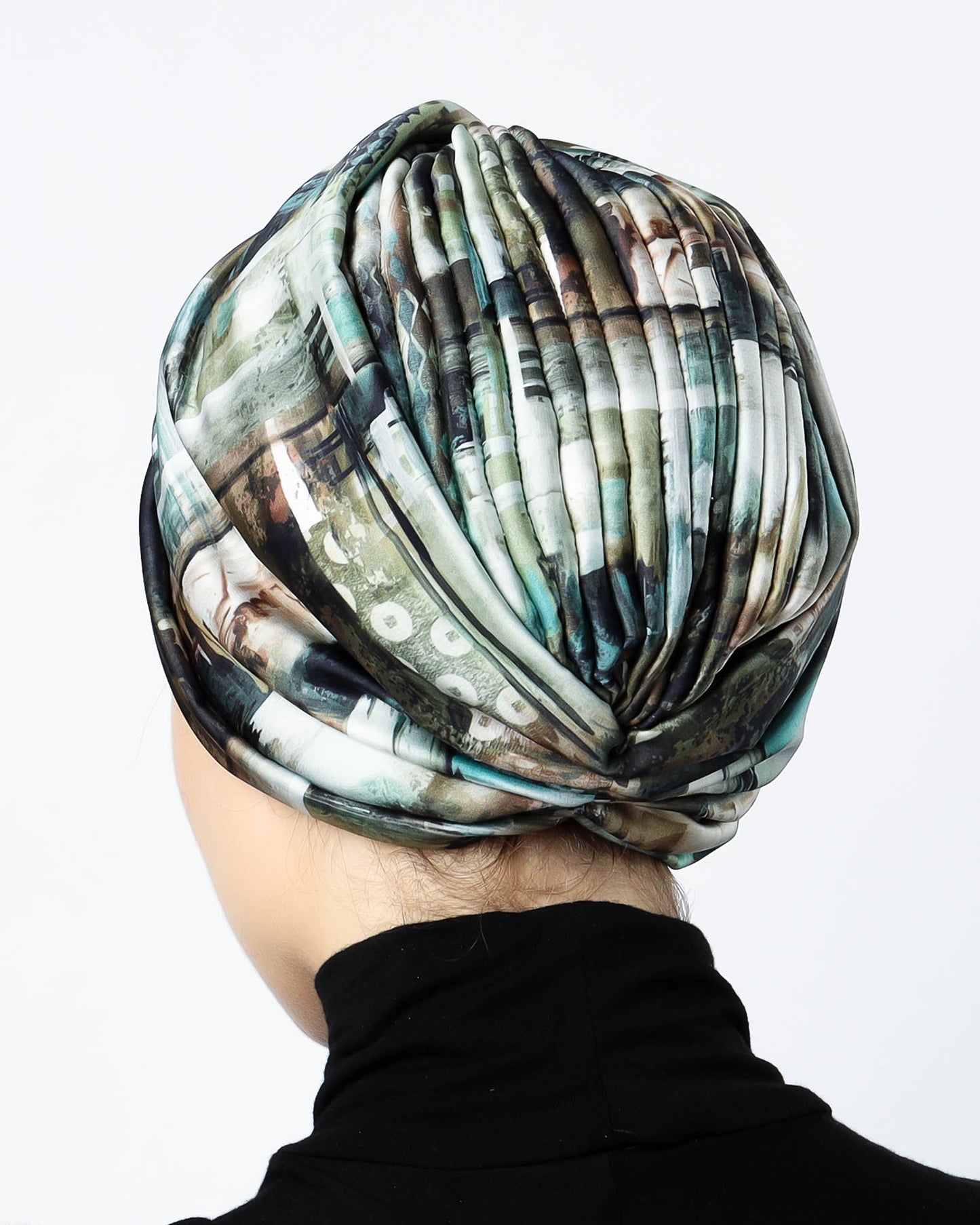 Dramatic Twisted Satin Turban