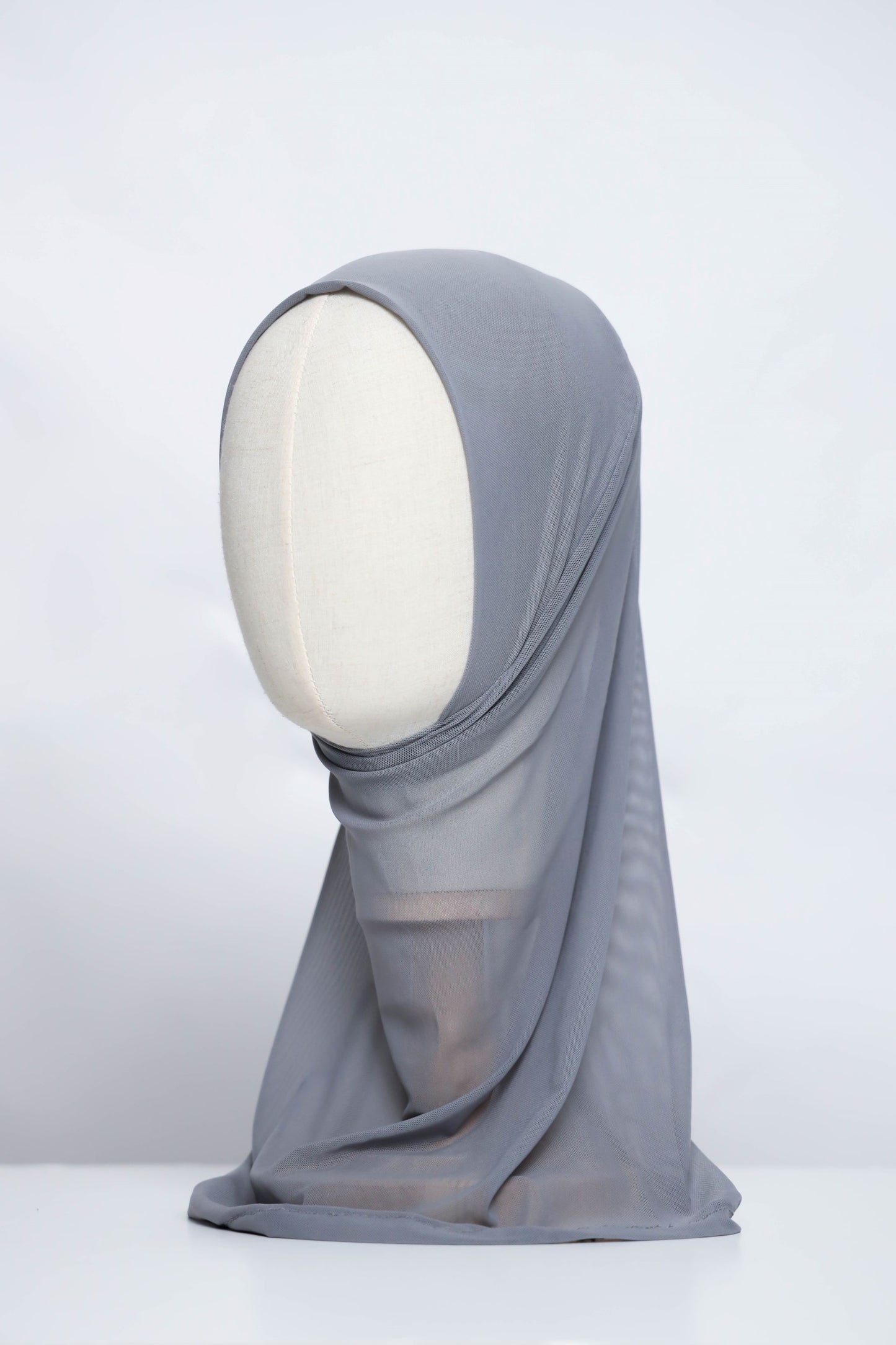 Plain Tulle Ready-made Hijab