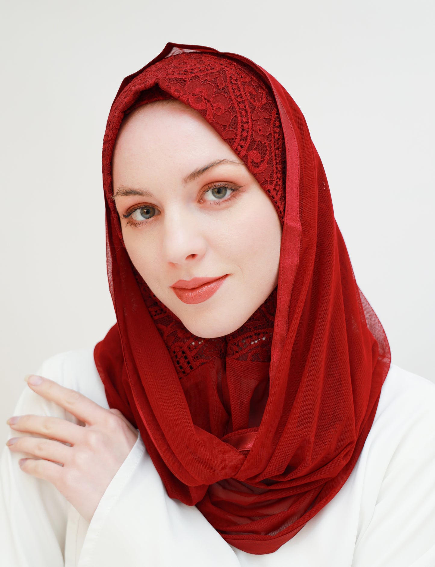 Lace Ready made Hijab