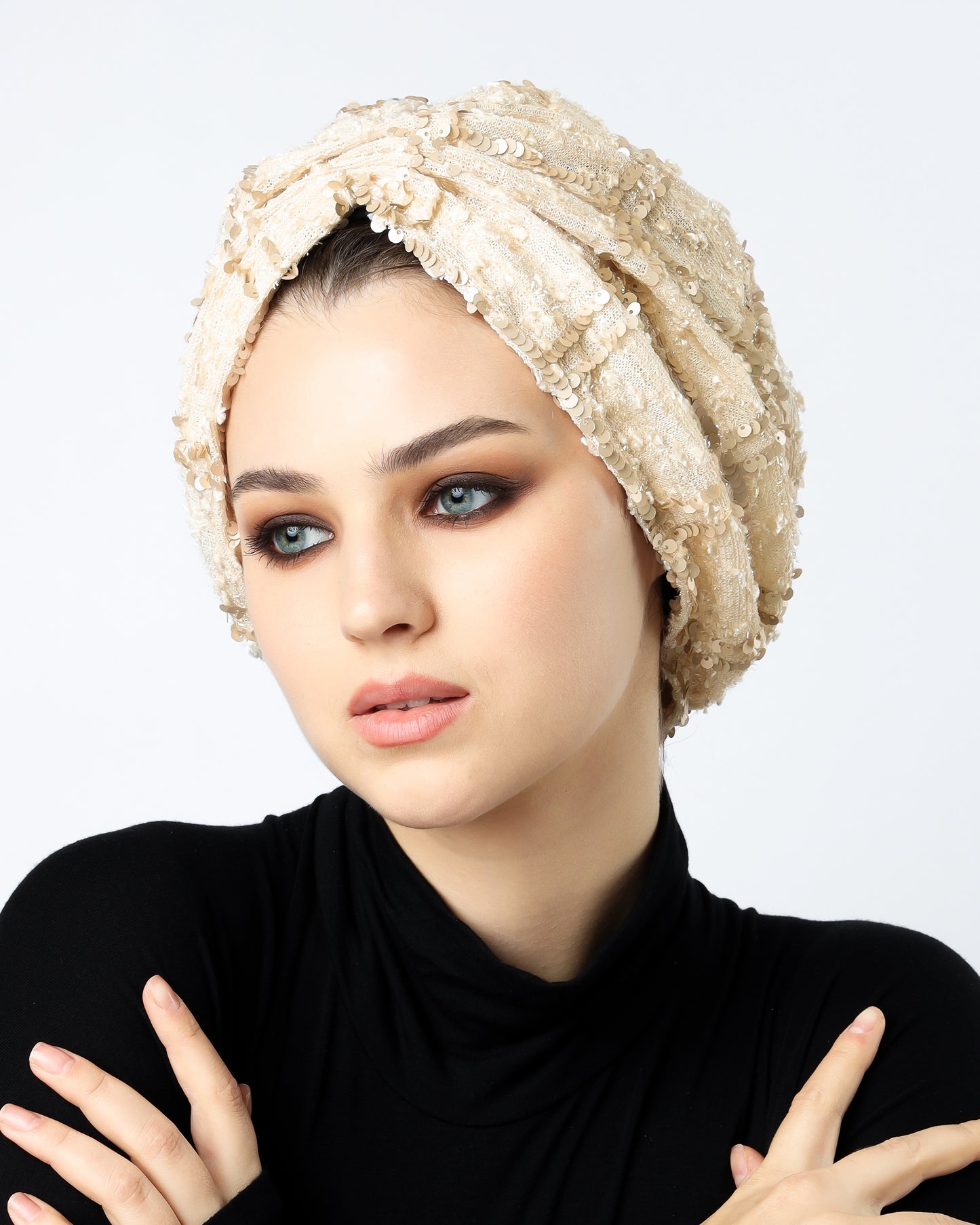 Sequin Square Turban