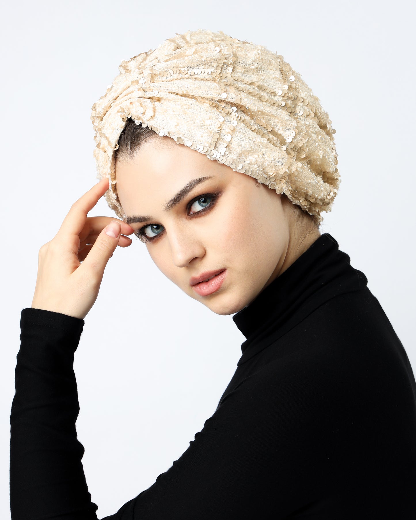 Sequin Square Turban