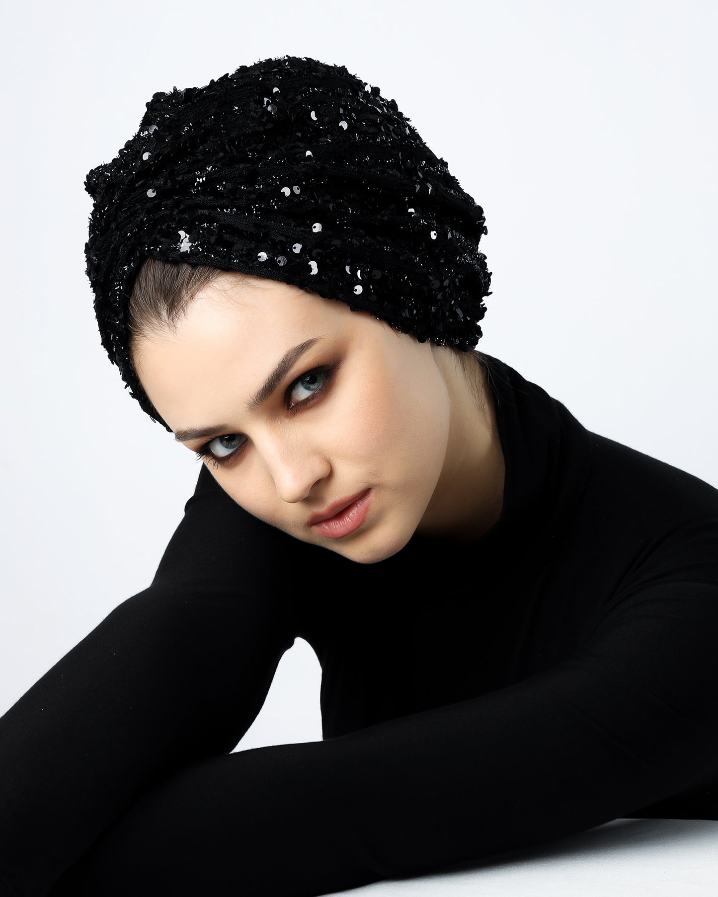 Sequin Square Turban