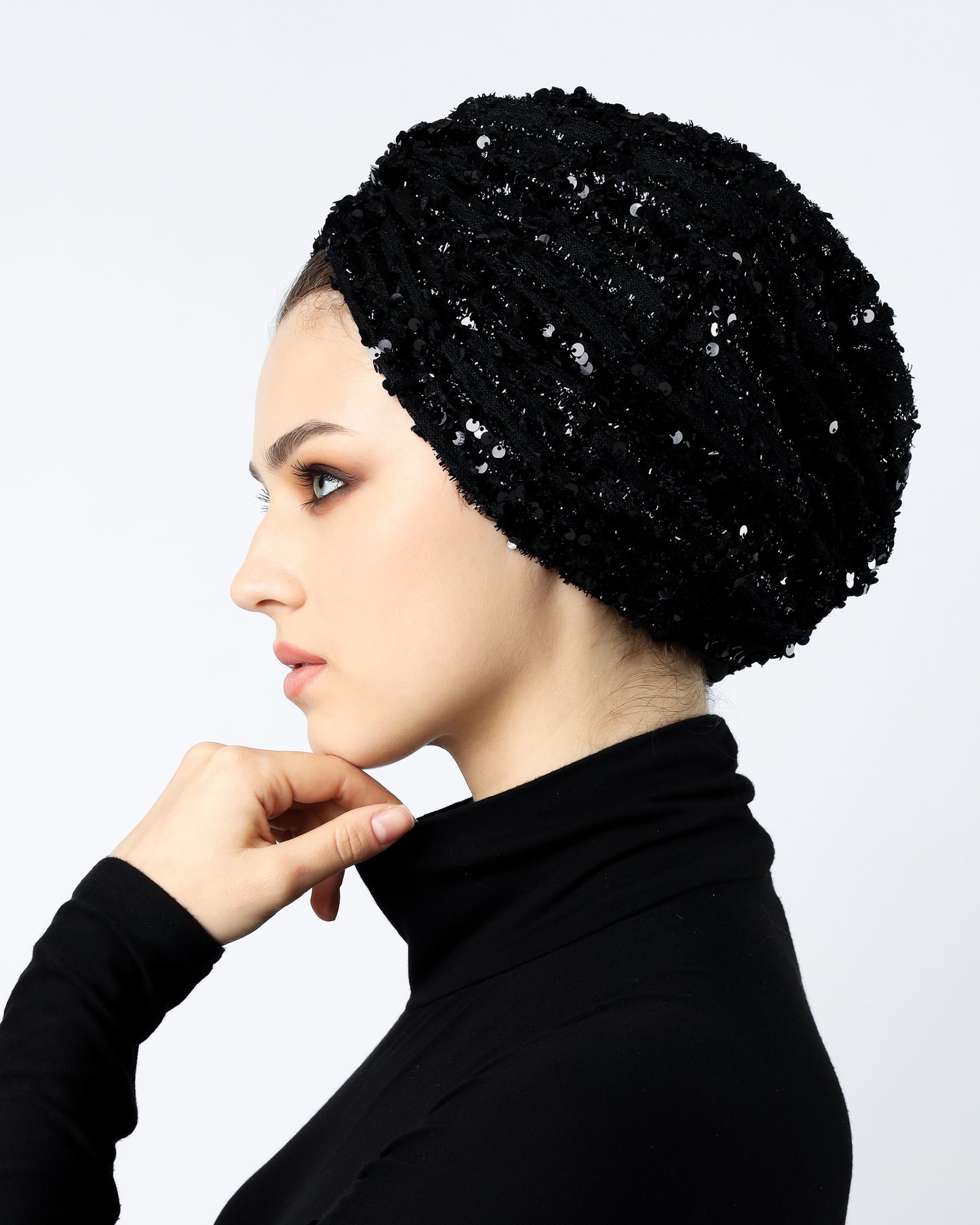 Sequin Square Turban