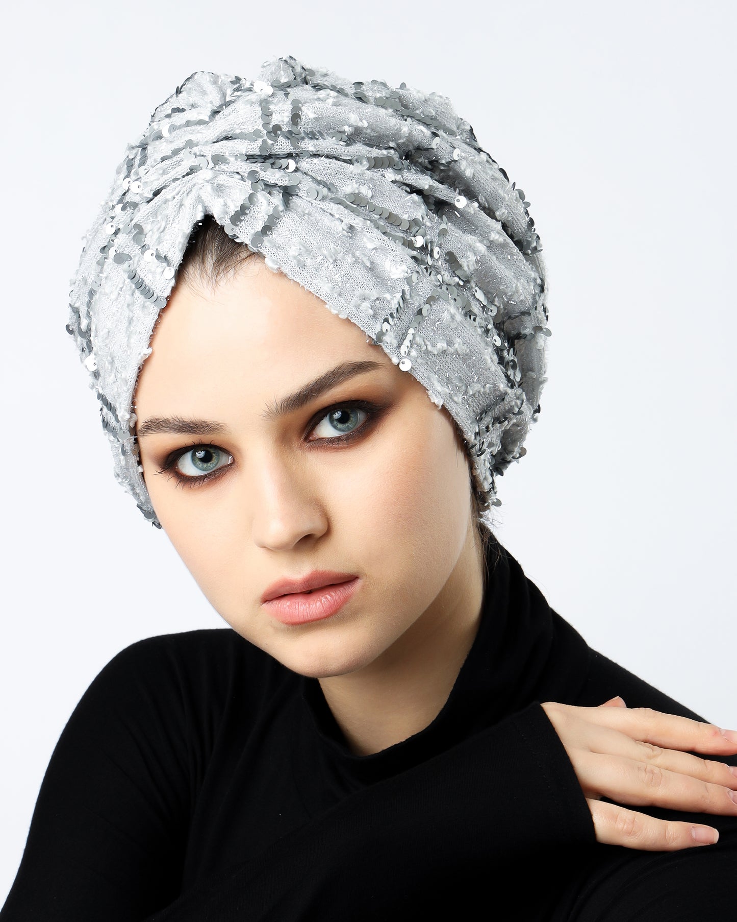 Sequin Square Turban