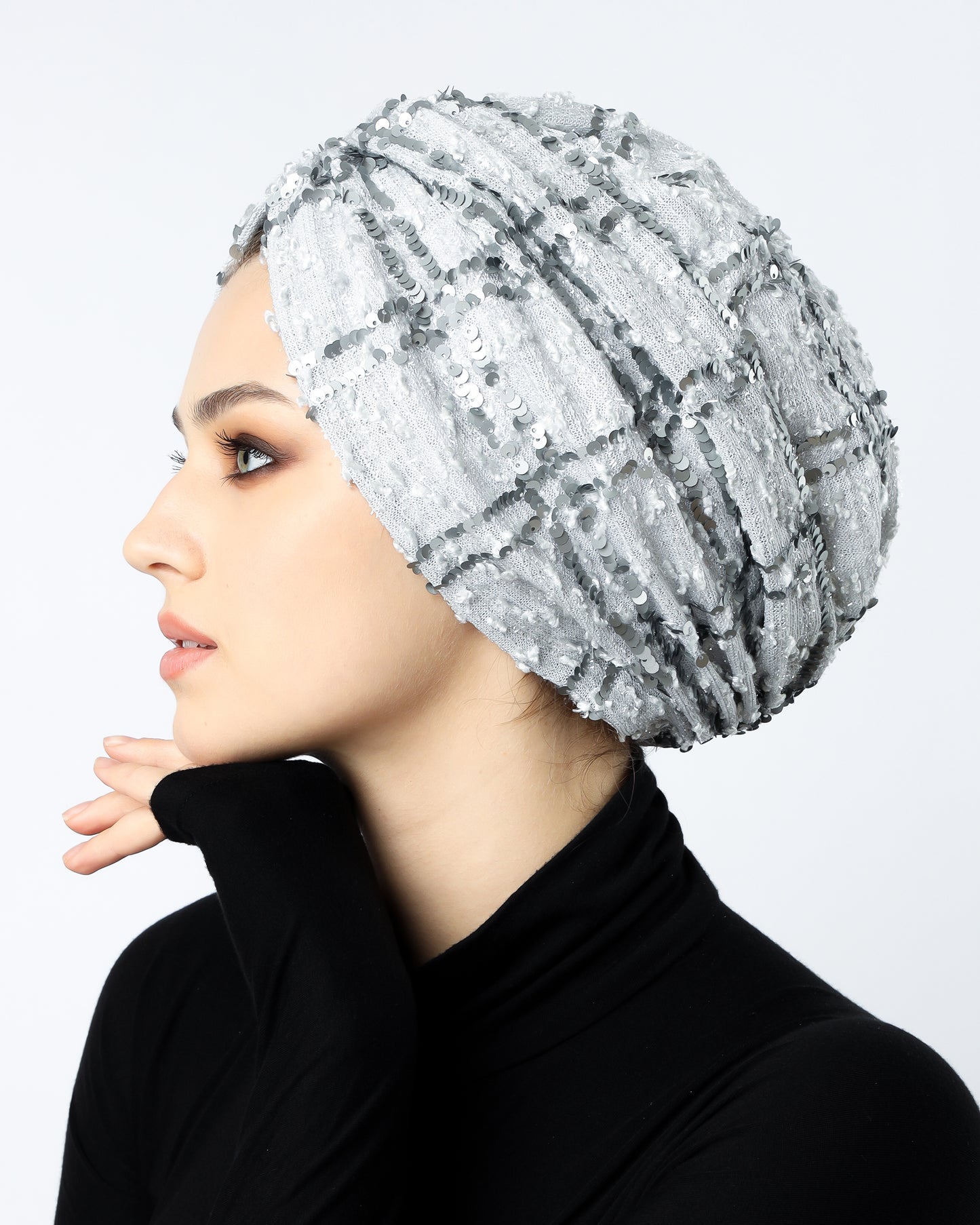 Sequin Square Turban