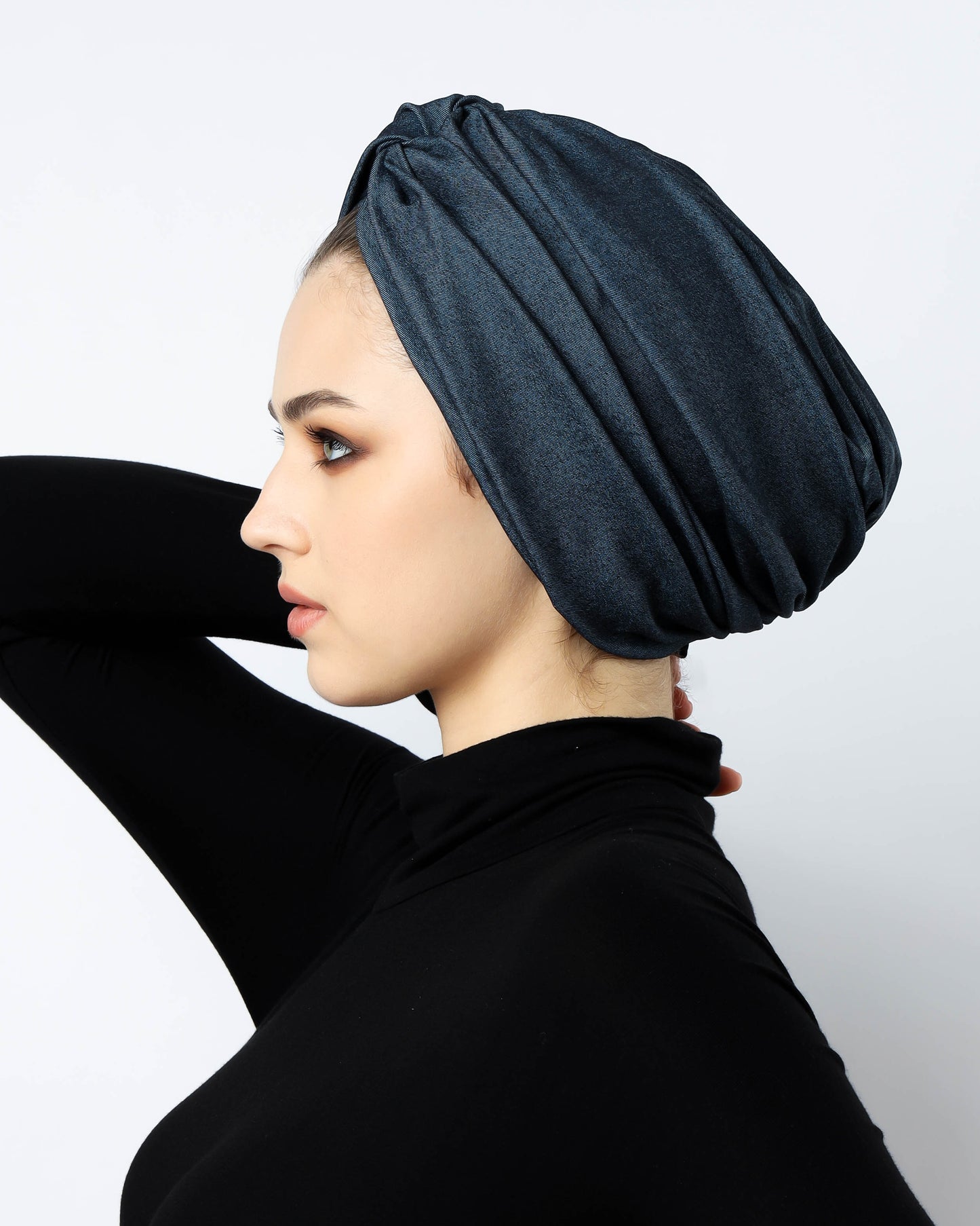 Twisted Denim Turban