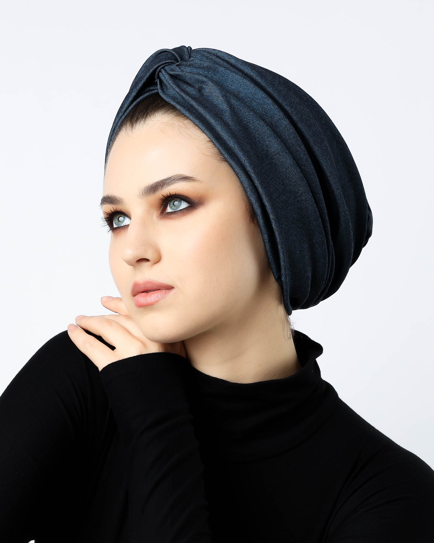 Twisted Denim Turban