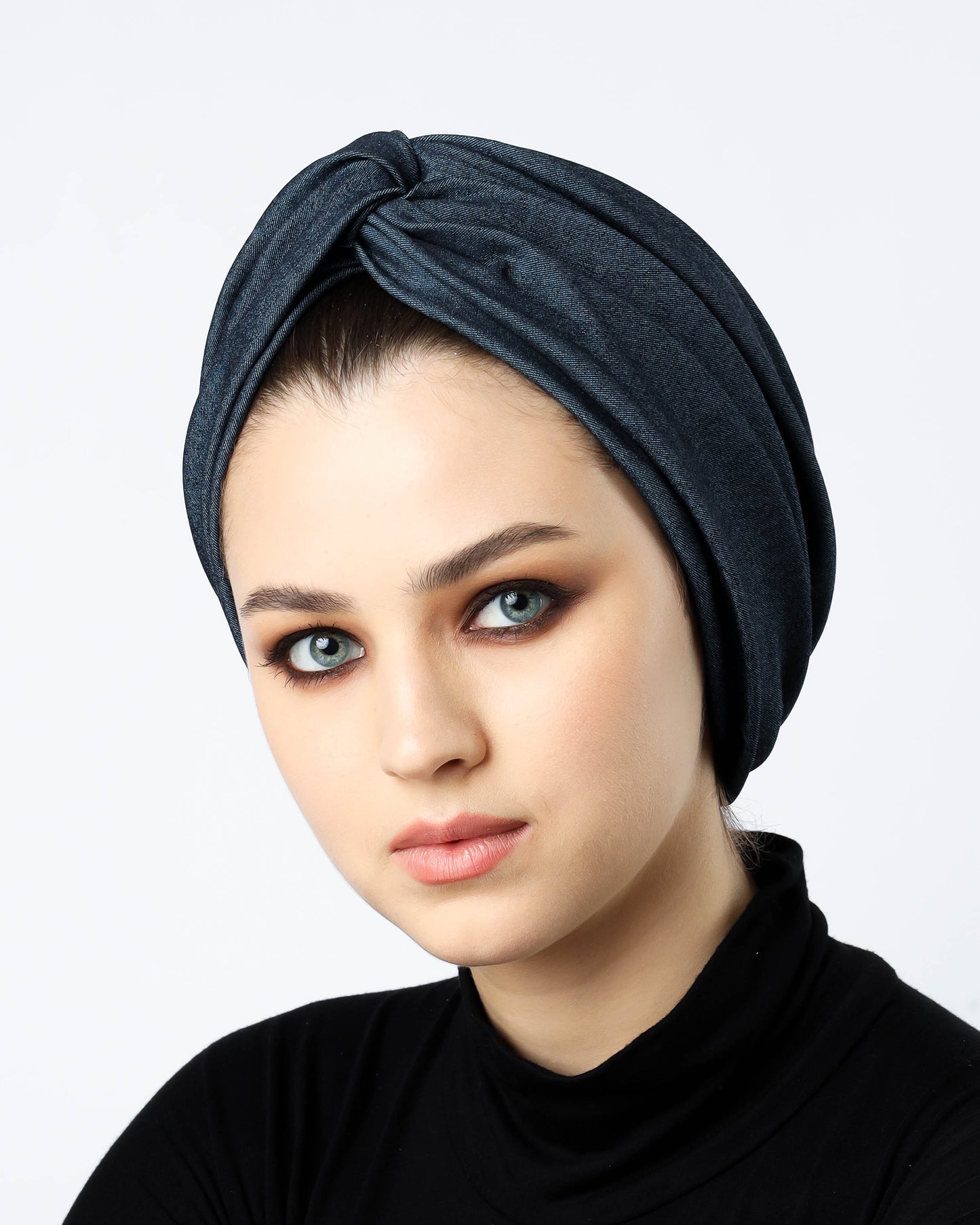 Twisted Denim Turban