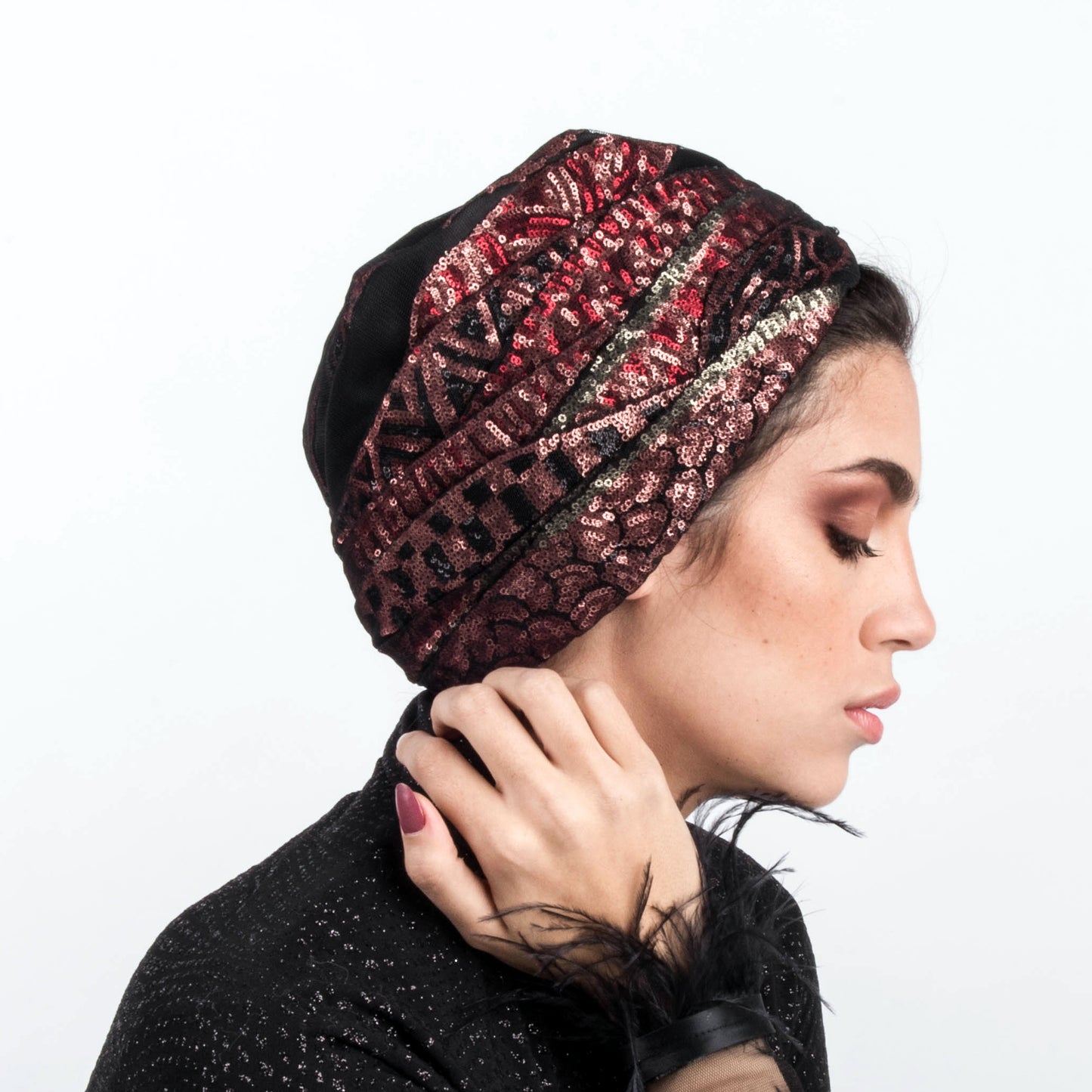 Dramatical Nebula Sequin Turban