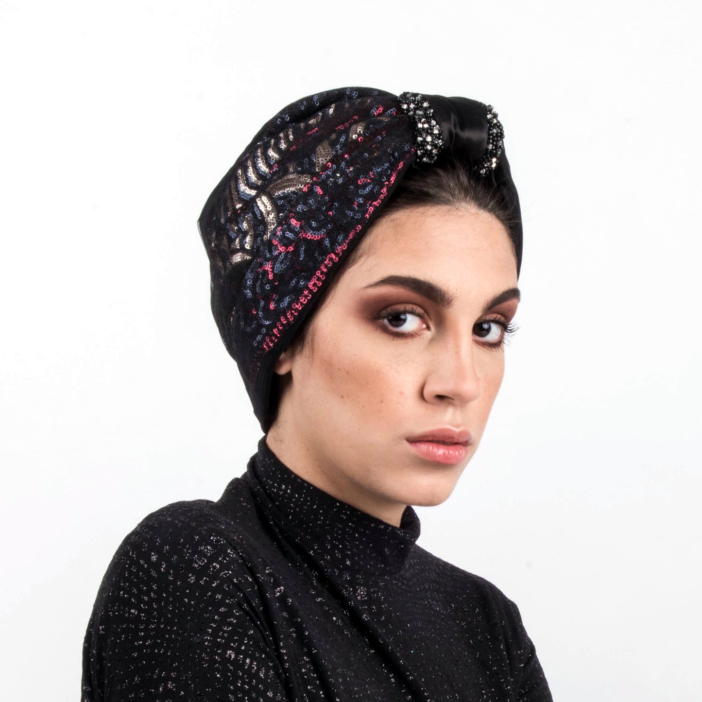 Dramatical Nebula Sequin Turban