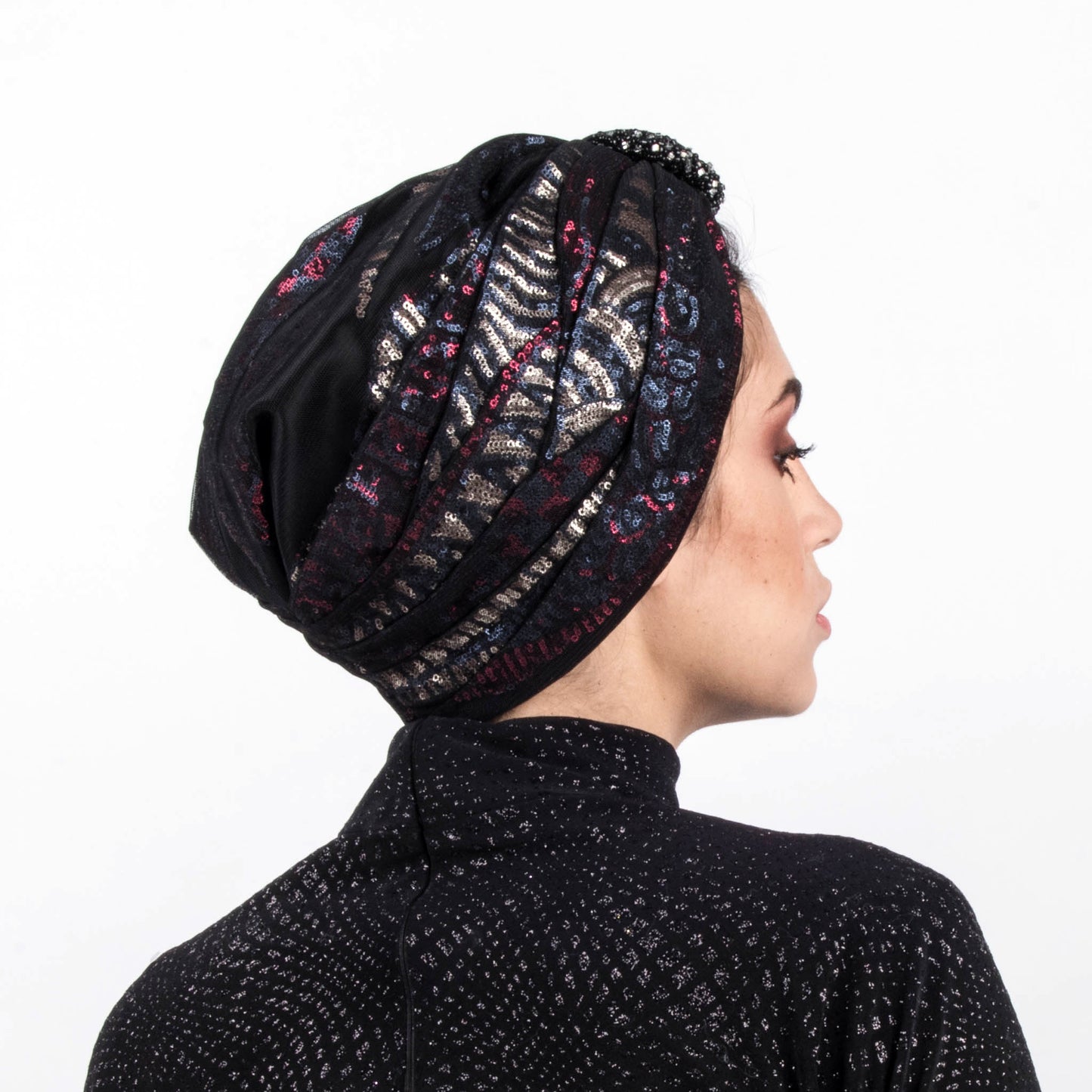 Dramatical Nebula Sequin Turban