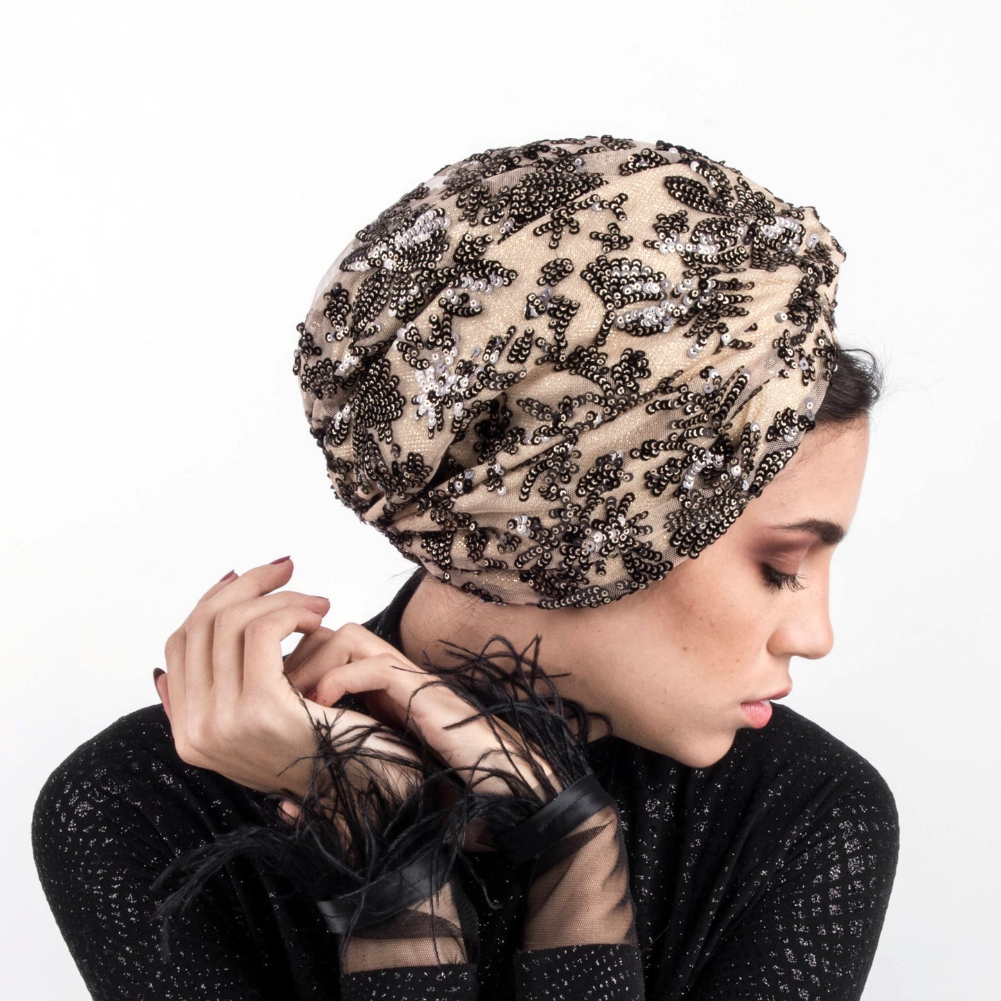 Glowing Sequin Turban