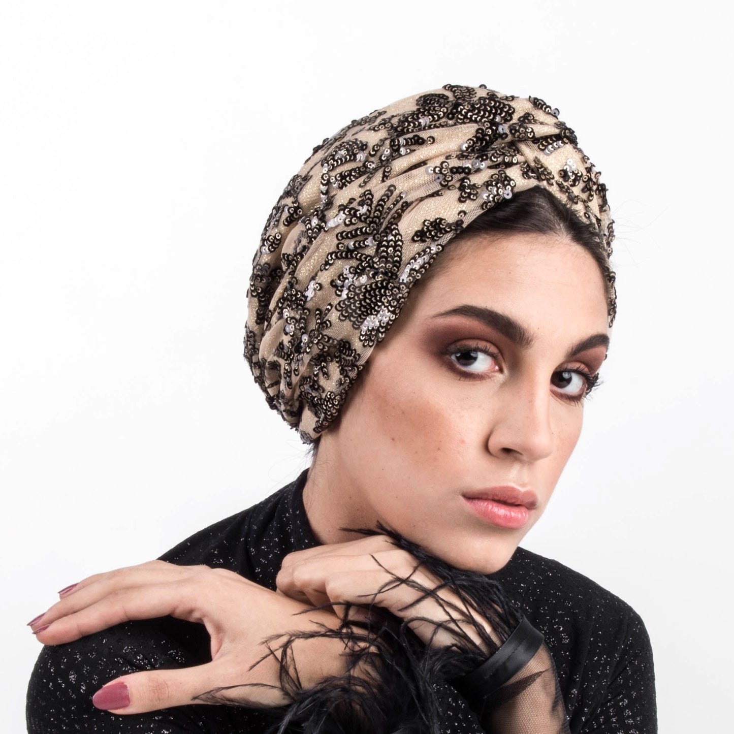 Glowing Sequin Turban