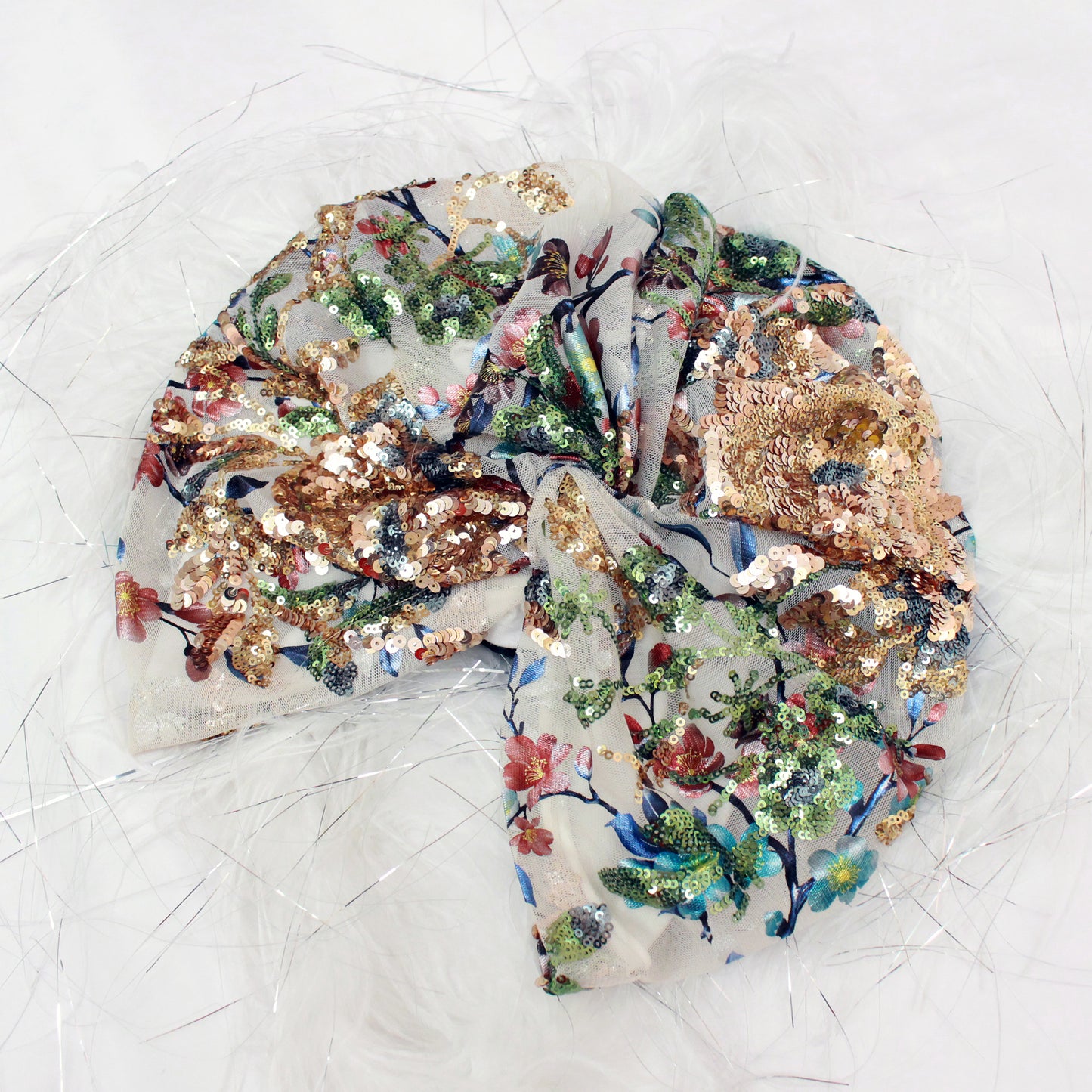 Festive Sequined Turban