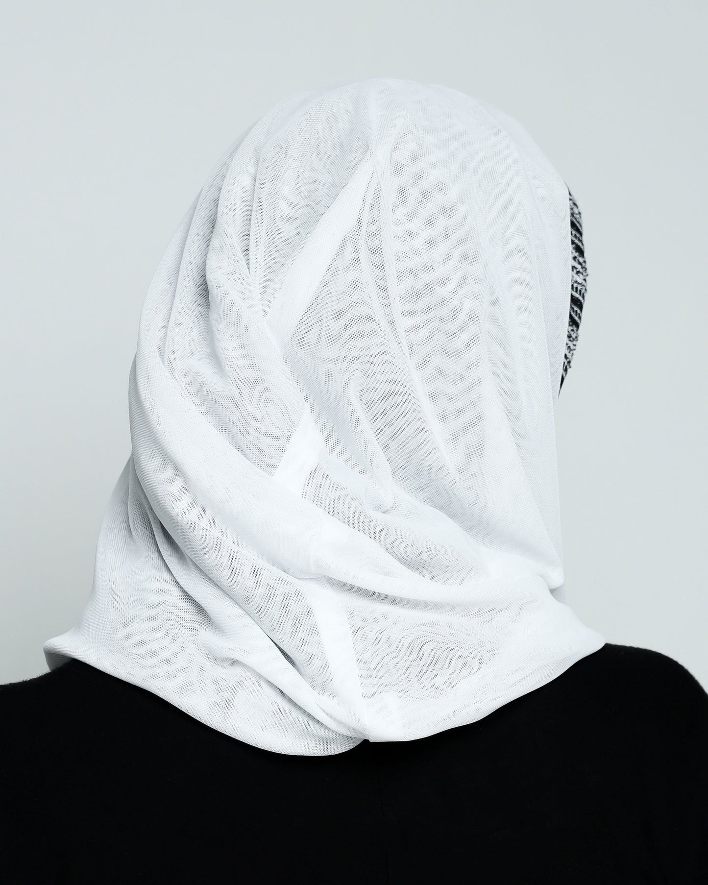 BW with Hoodie  Ready-made Hijab