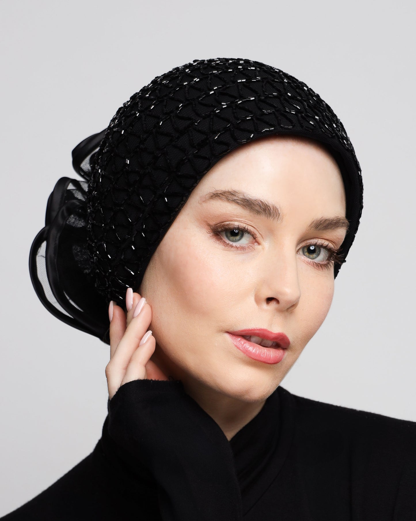 Ruffles Beading Turban