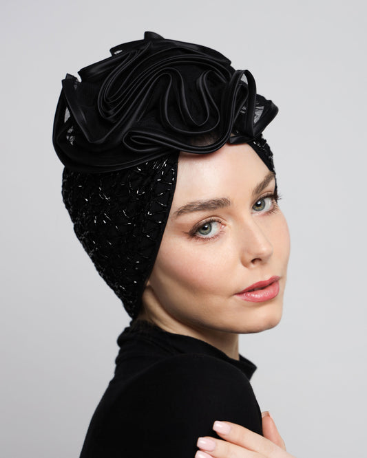 Ruffles Beading Turban