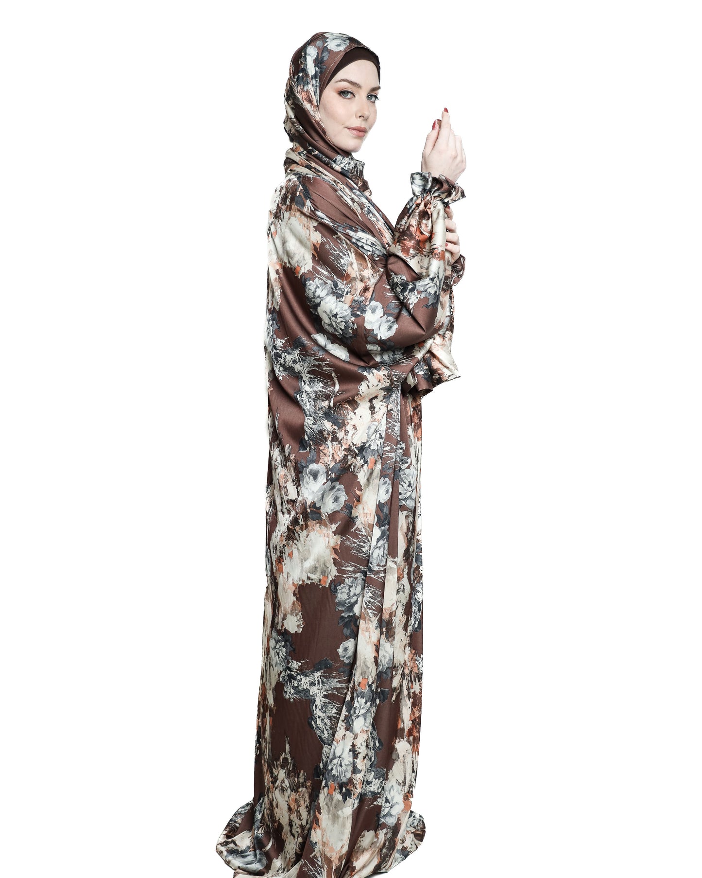 Floral Satin Praying Suits ( Isdal )