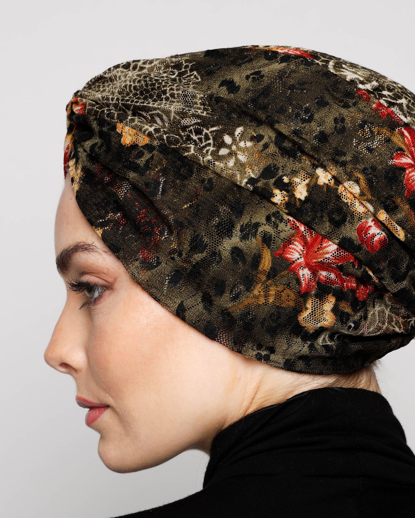Tulle Leopard Print Turban