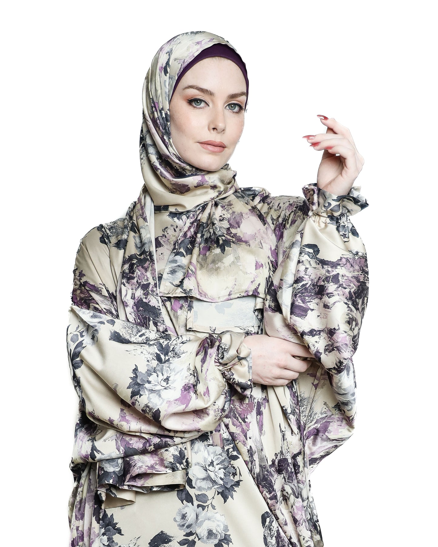 Floral Satin Praying Suits ( Isdal )