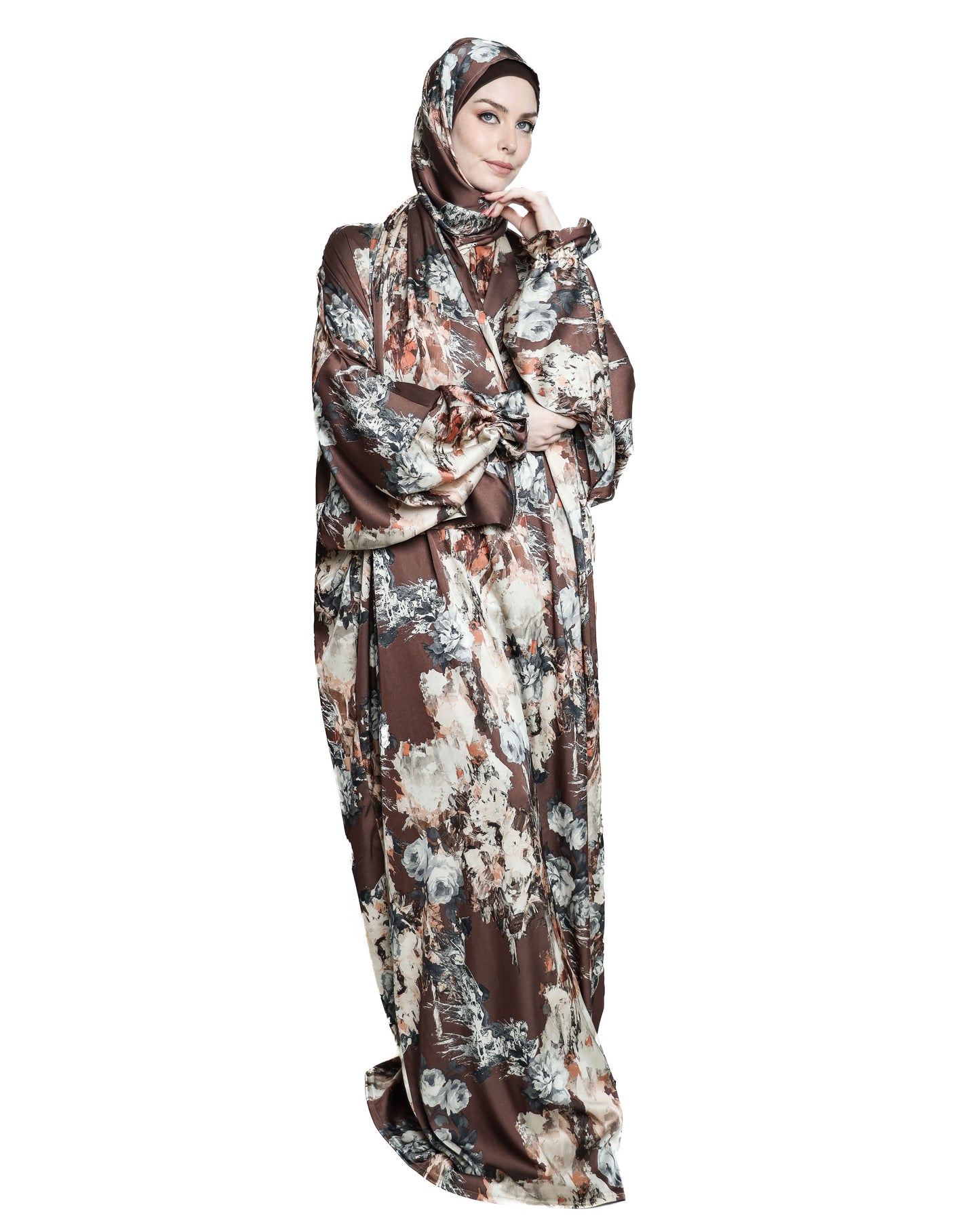 Floral Satin Praying Suits ( Isdal )