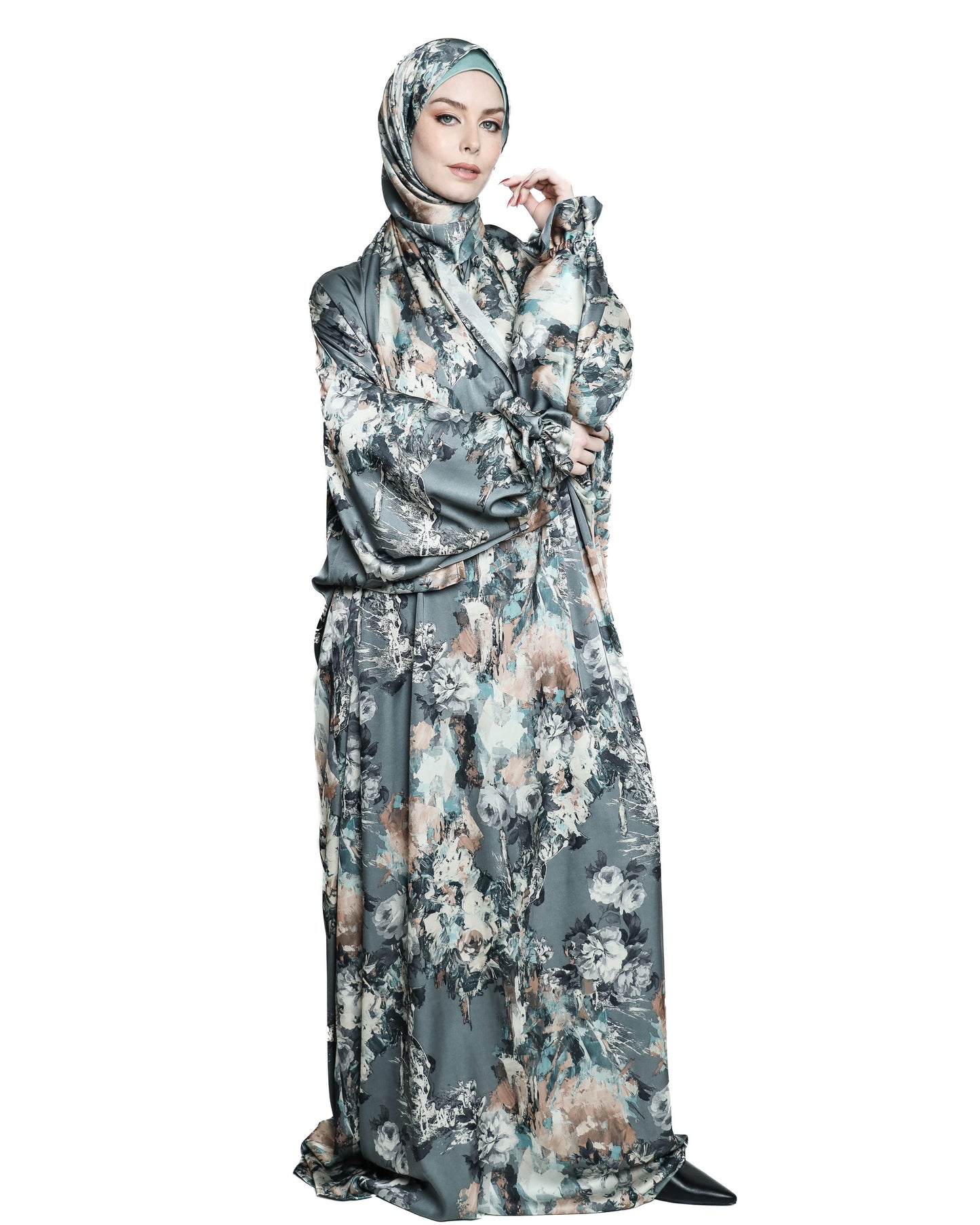 Floral Satin Praying Suits ( Isdal )