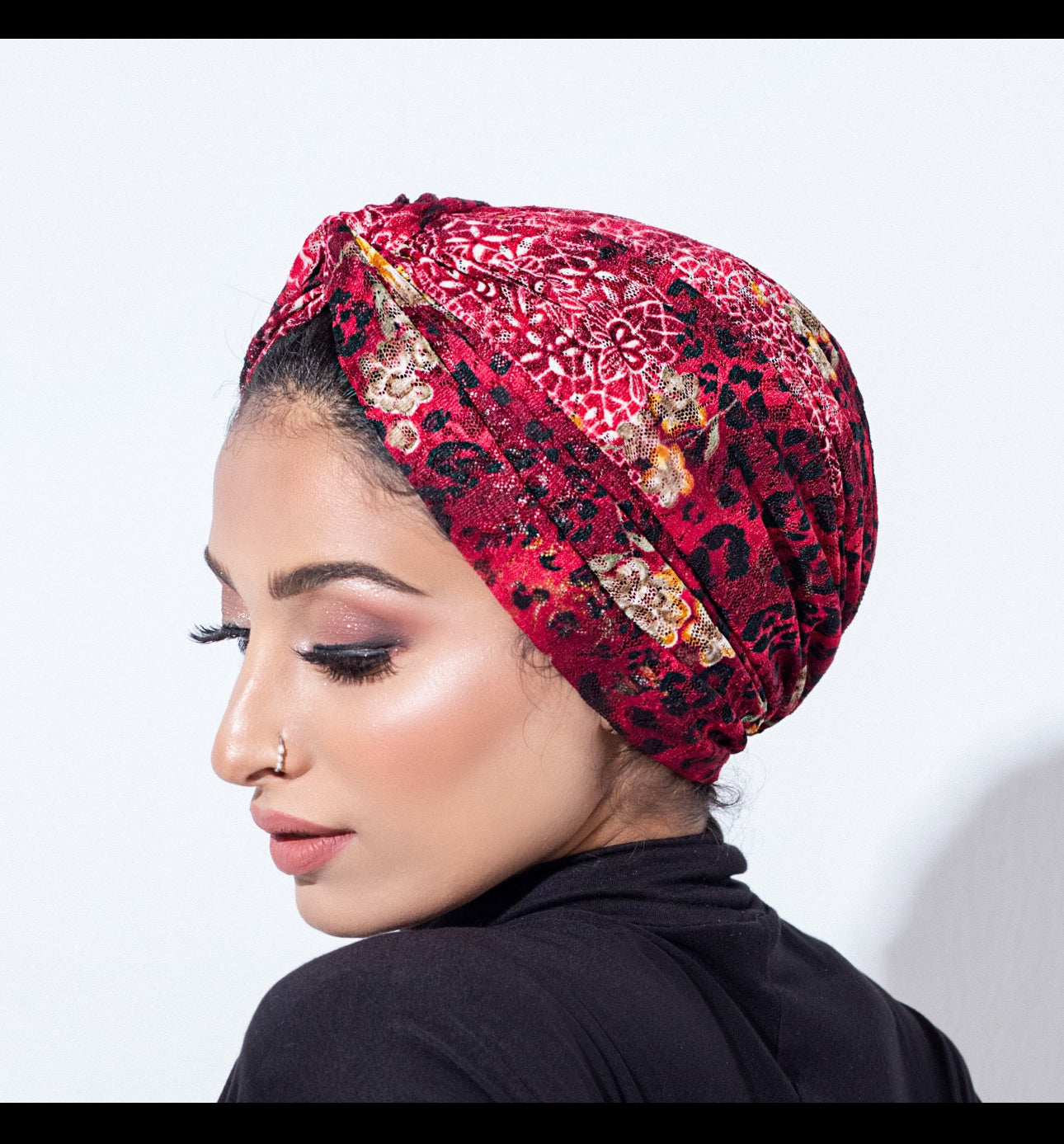 Tulle Leopard Print Turban