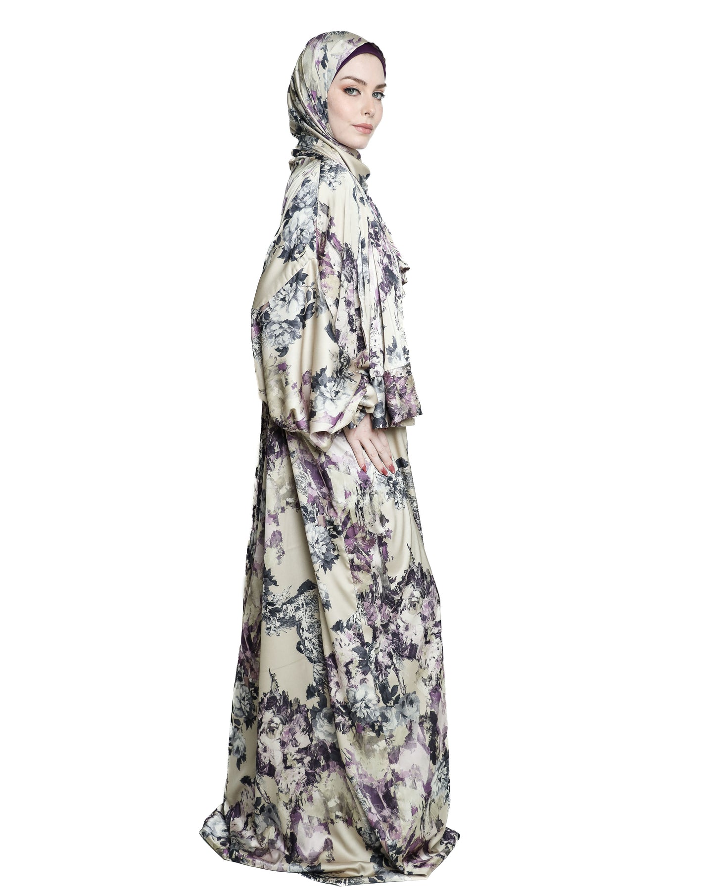 Floral Satin Praying Suits ( Isdal )
